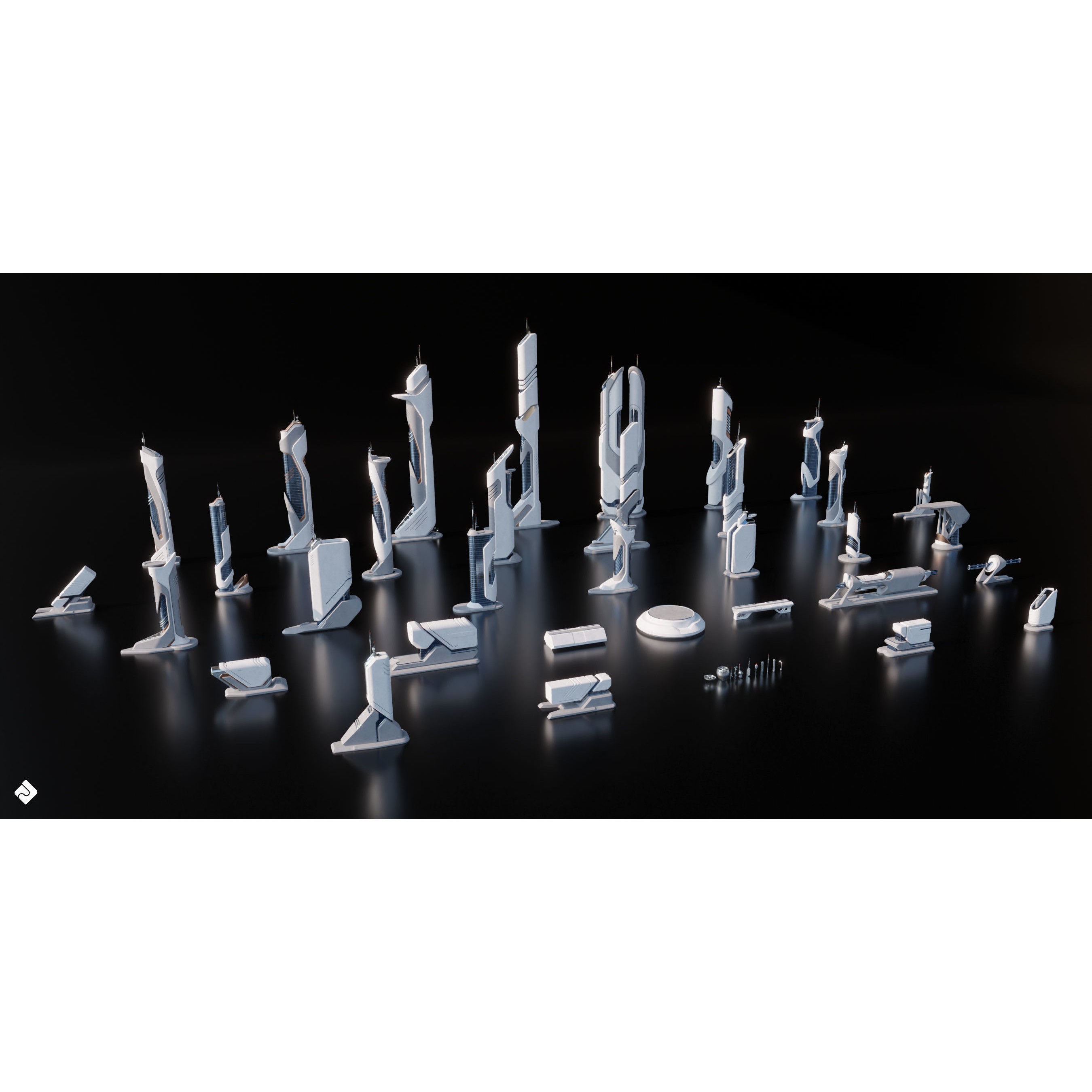 Future City - Game-Ready 3D Model - View 15