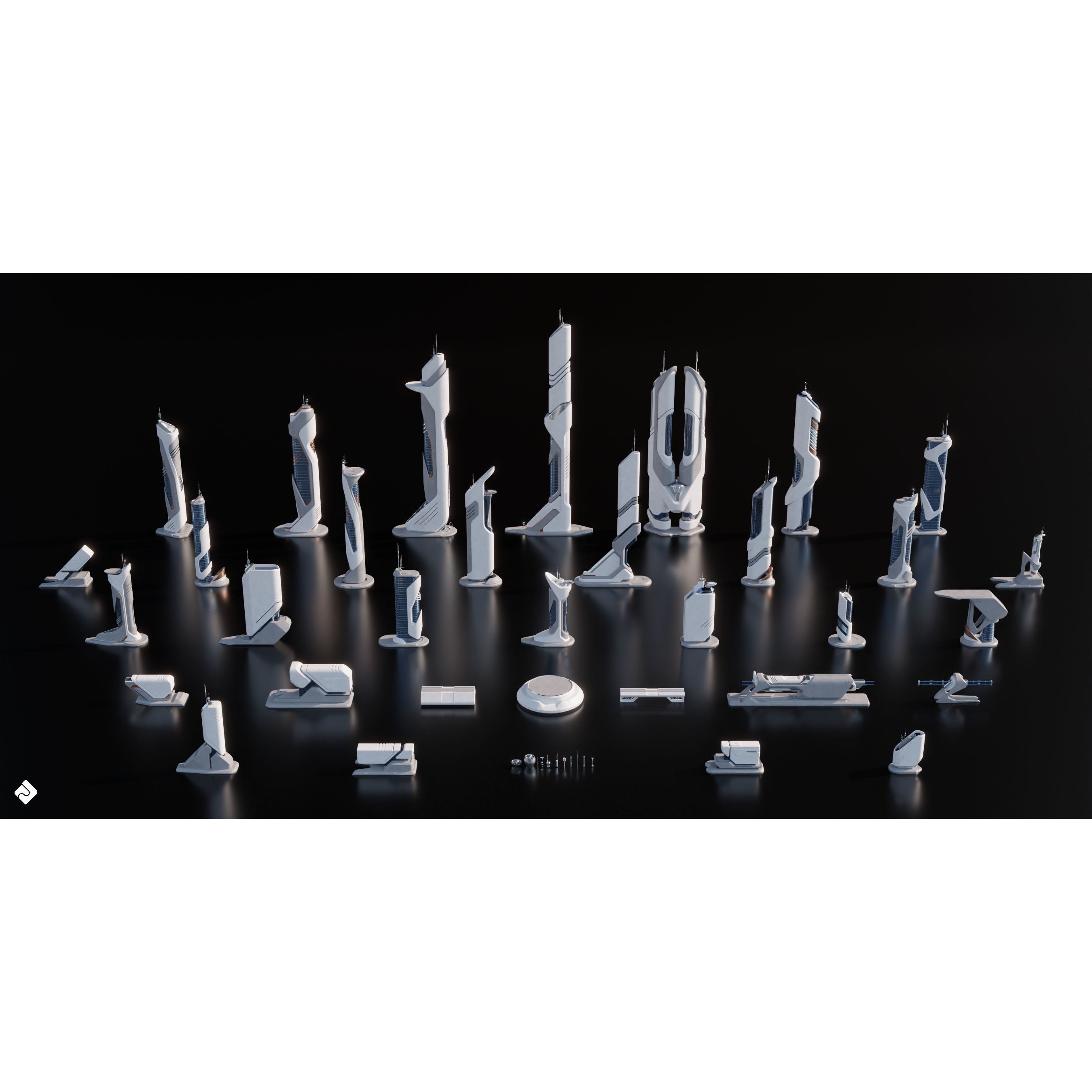 Future City - Game-Ready 3D Model - View 6