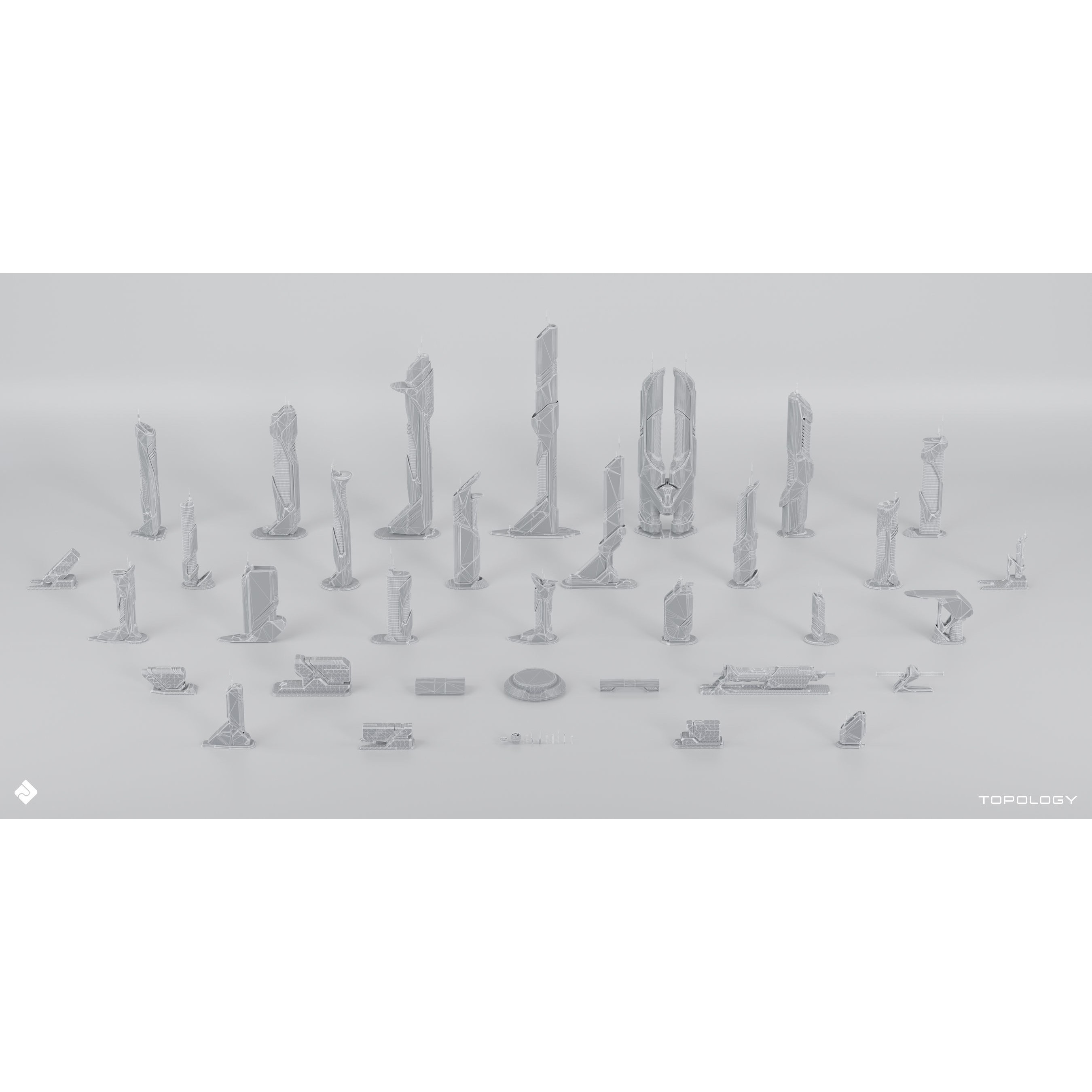 Future City - Game-Ready 3D Model - View 7