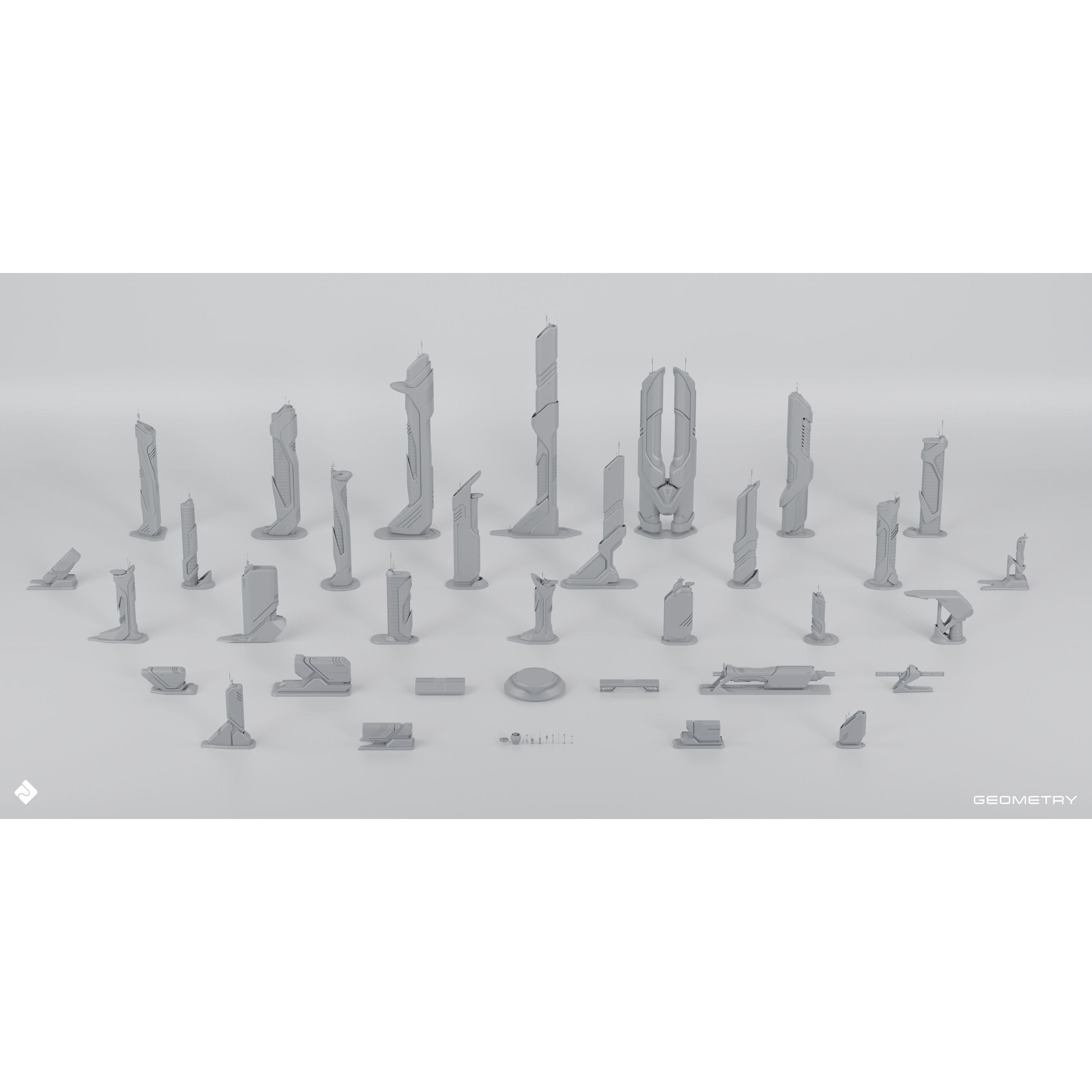 Future City - Game-Ready 3D Model - View 8