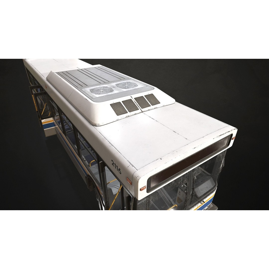 City Bus 3D Model – Low Poly Game-Ready Asset, FBX & OBJ Formats - View 13