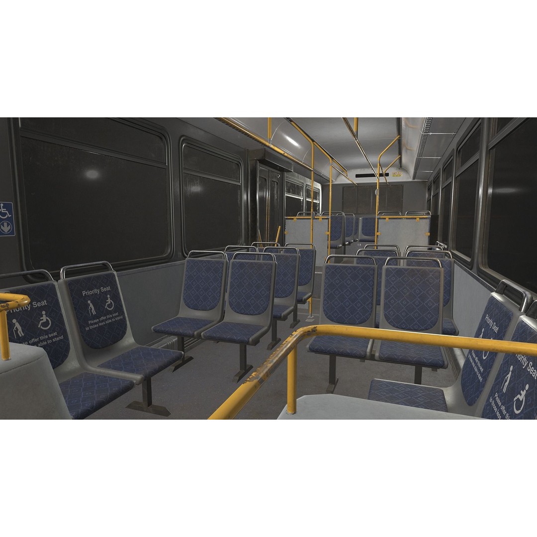 City Bus 3D Model – Low Poly Game-Ready Asset, FBX & OBJ Formats - View 16