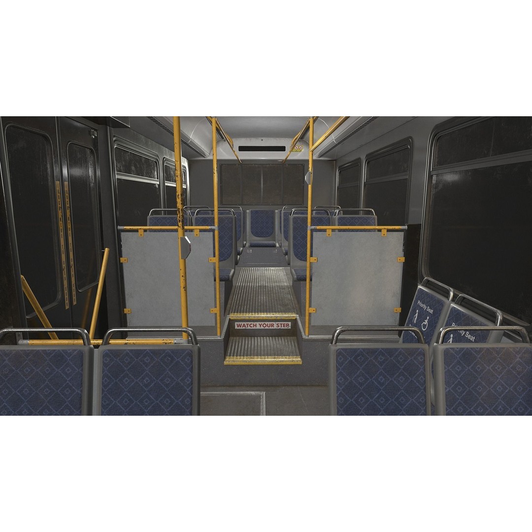 City Bus 3D Model – Low Poly Game-Ready Asset, FBX & OBJ Formats - View 17