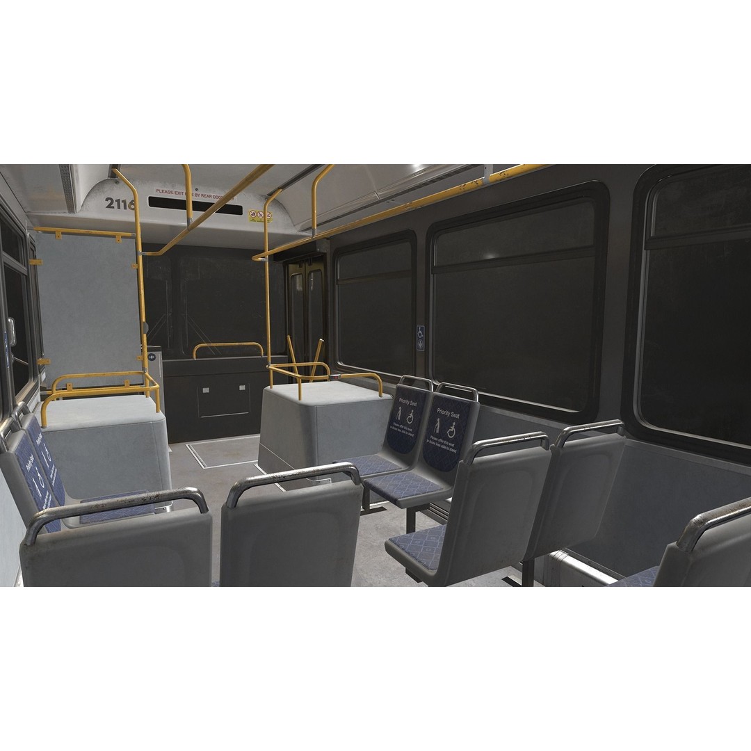 City Bus 3D Model – Low Poly Game-Ready Asset, FBX & OBJ Formats - View 19