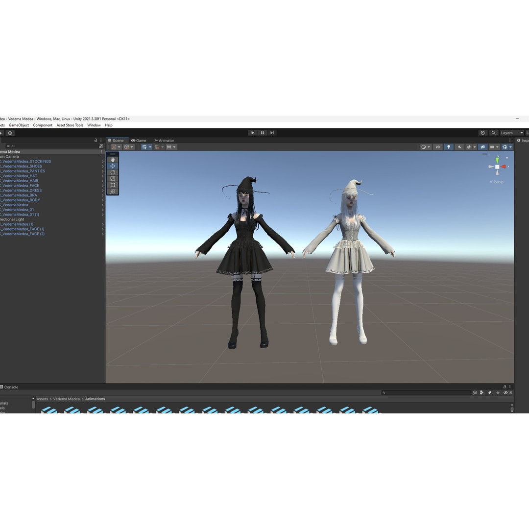 Witch Medea 3D Model – Game-Ready Low-Poly Character, FBX, Rigged - View 18