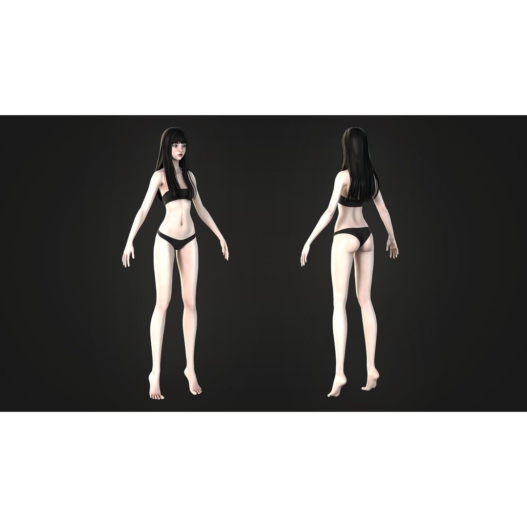 Witch Medea 3D Model – Game-Ready Low-Poly Character, FBX, Rigged - View 6