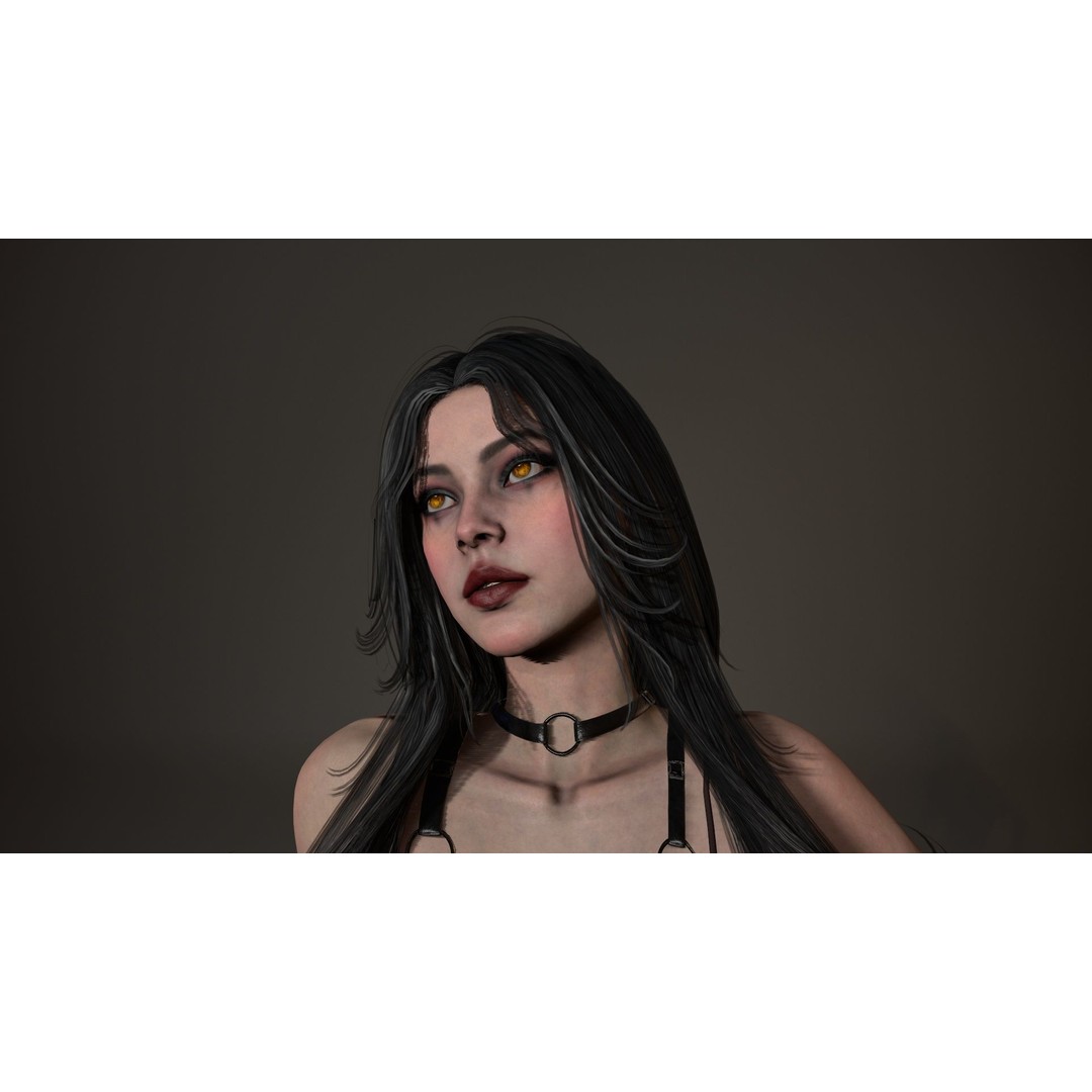 Demon Woman 3D Model – Low Poly Rigged Character with Animations, FBX - View 15