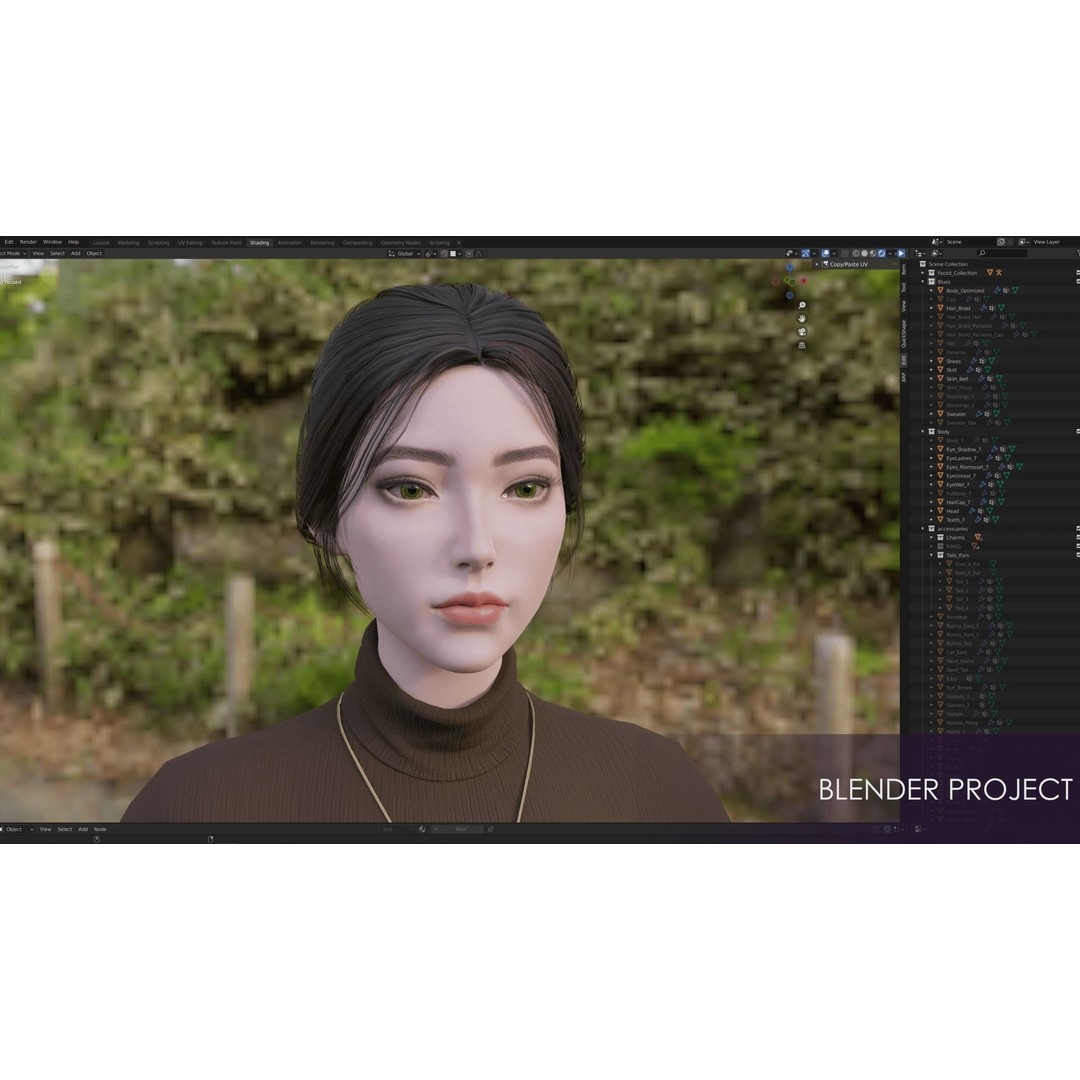 Streetwear Girl 3D Model – Low Poly Game Ready Character, FBX - View 25