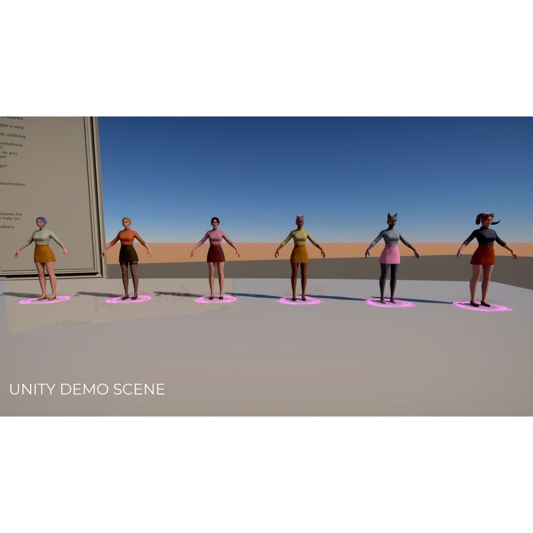 Streetwear Girl 3D Model – Low Poly Game Ready Character, FBX - View 32