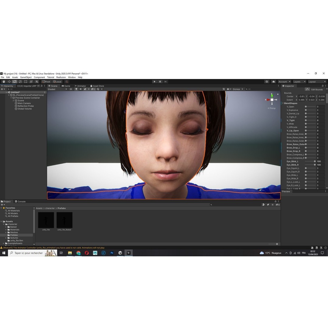 Olivia 3D Model – Low Poly Cute Child Character, Rigged, FBX - View 16