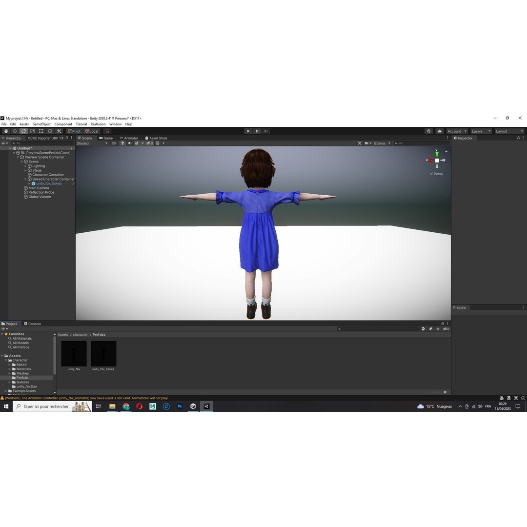 Olivia 3D Model – Low Poly Cute Child Character, Rigged, FBX - View 26