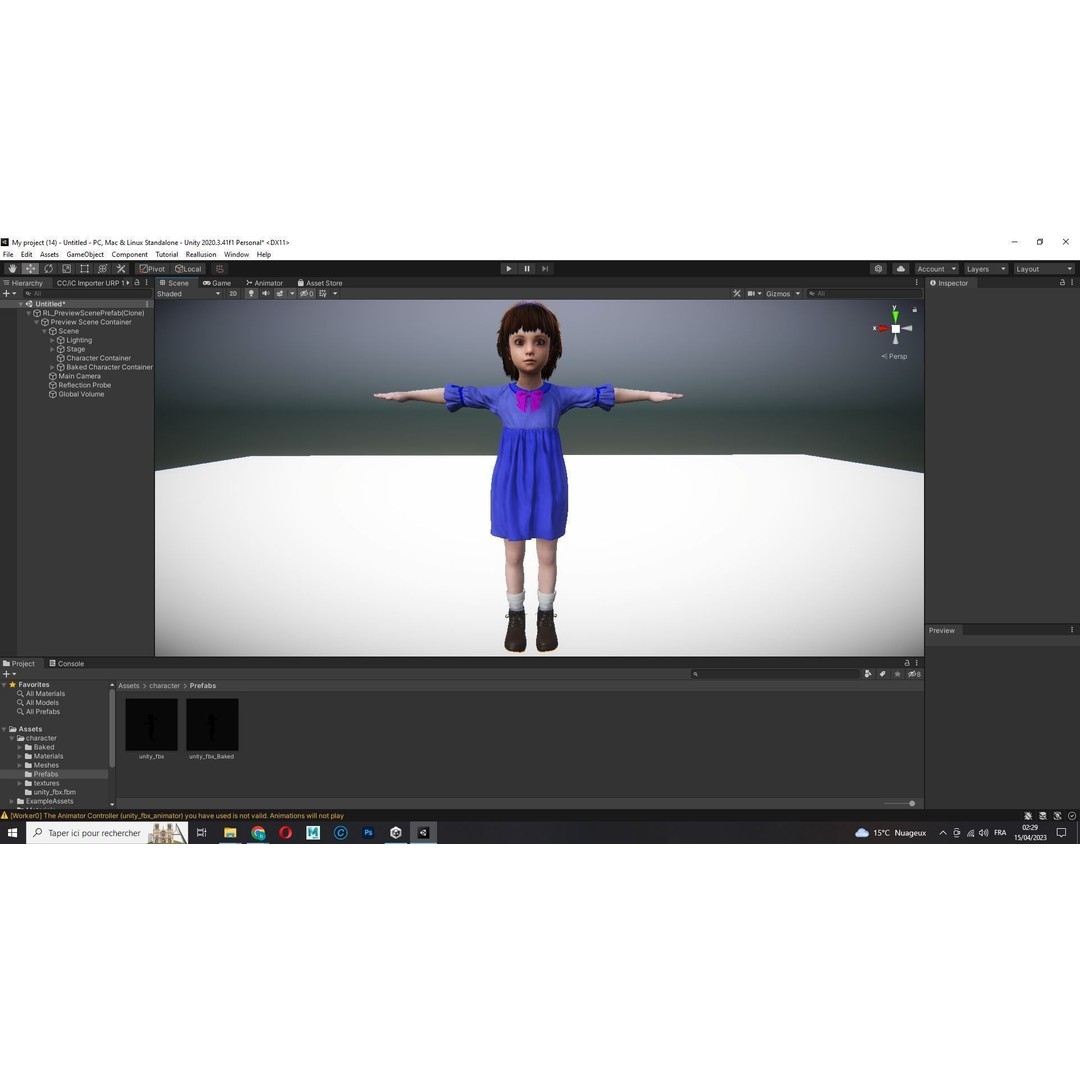 Olivia 3D Model – Low Poly Cute Child Character, Rigged, FBX - View 27