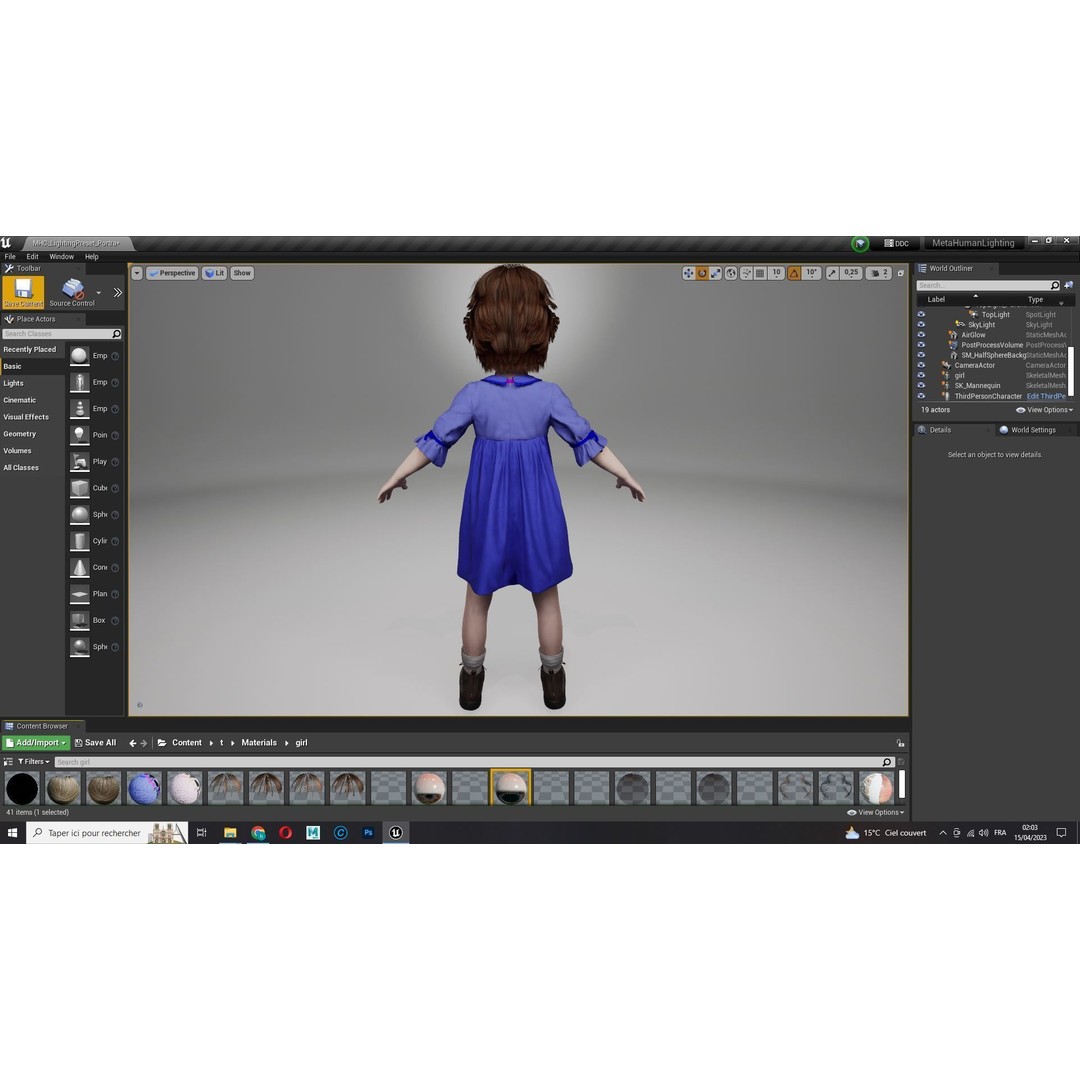 Olivia 3D Model – Low Poly Cute Child Character, Rigged, FBX - View 28