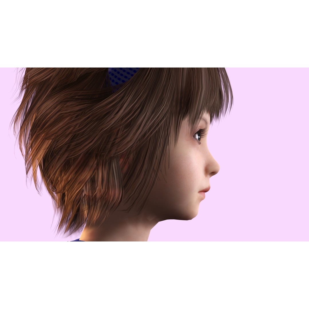 Olivia 3D Model – Low Poly Cute Child Character, Rigged, FBX - View 9