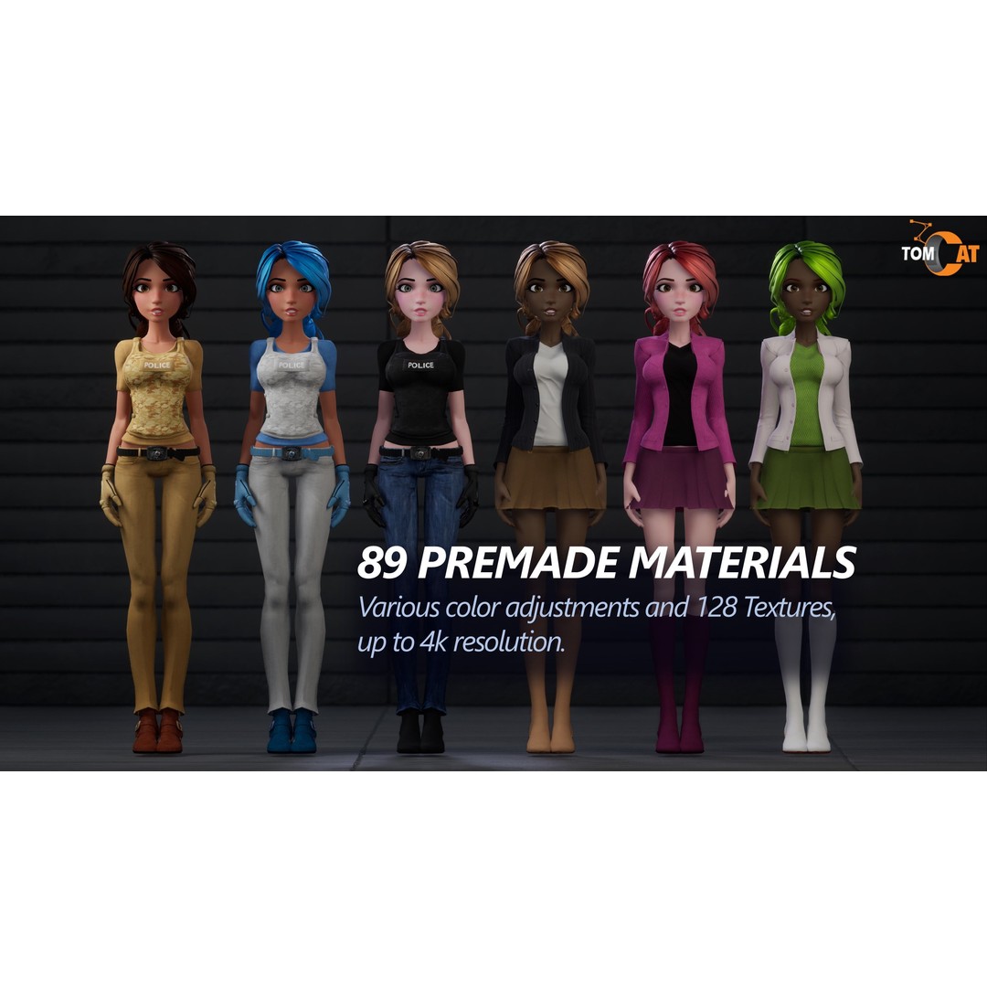 SGT SARA Modular Detective 3D Model – Low-Poly Game Asset for Unreal Engine - View 11