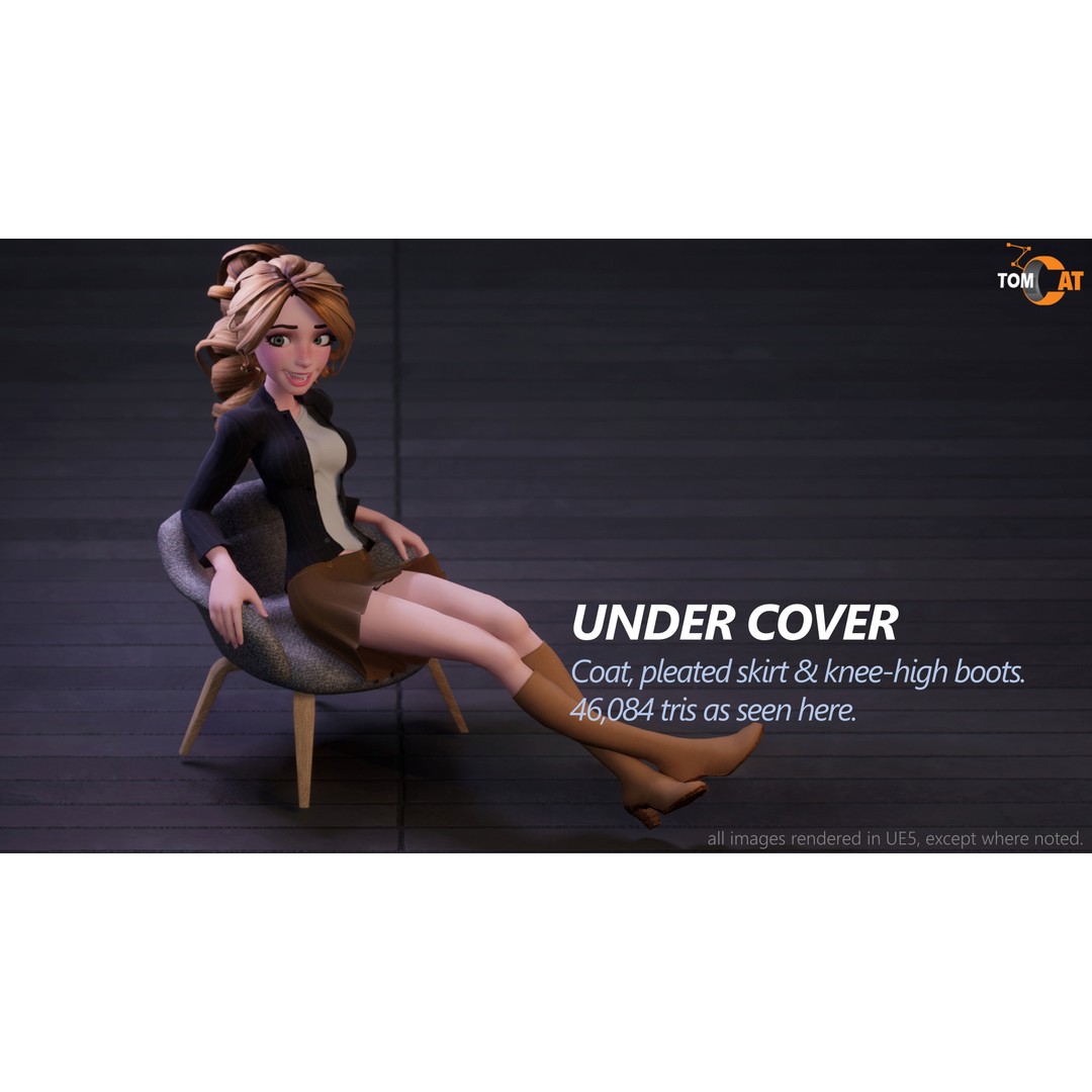 SGT SARA Modular Detective 3D Model – Low-Poly Game Asset for Unreal Engine - View 5