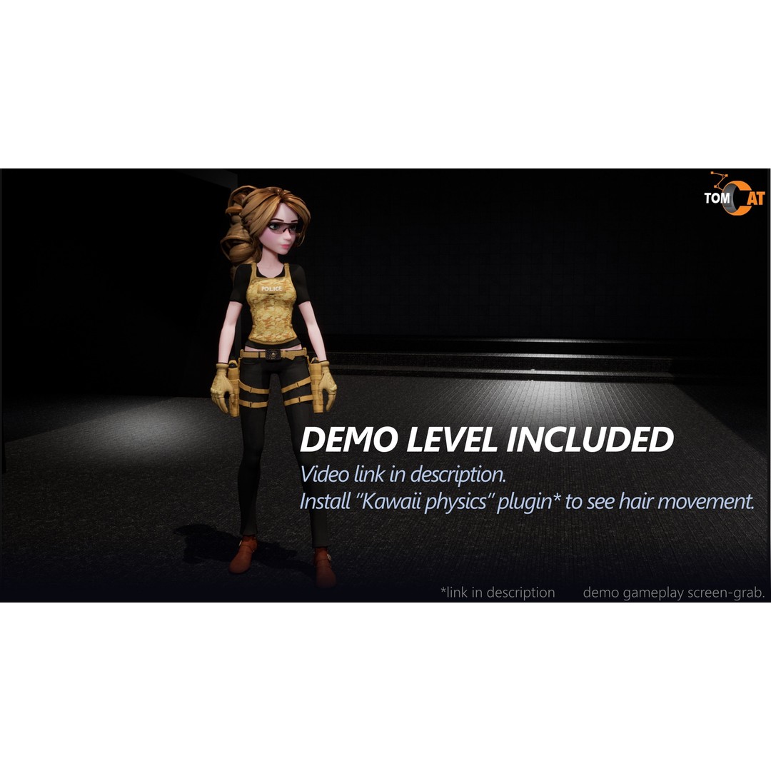 SGT SARA Modular Detective 3D Model – Low-Poly Game Asset for Unreal Engine - View 8