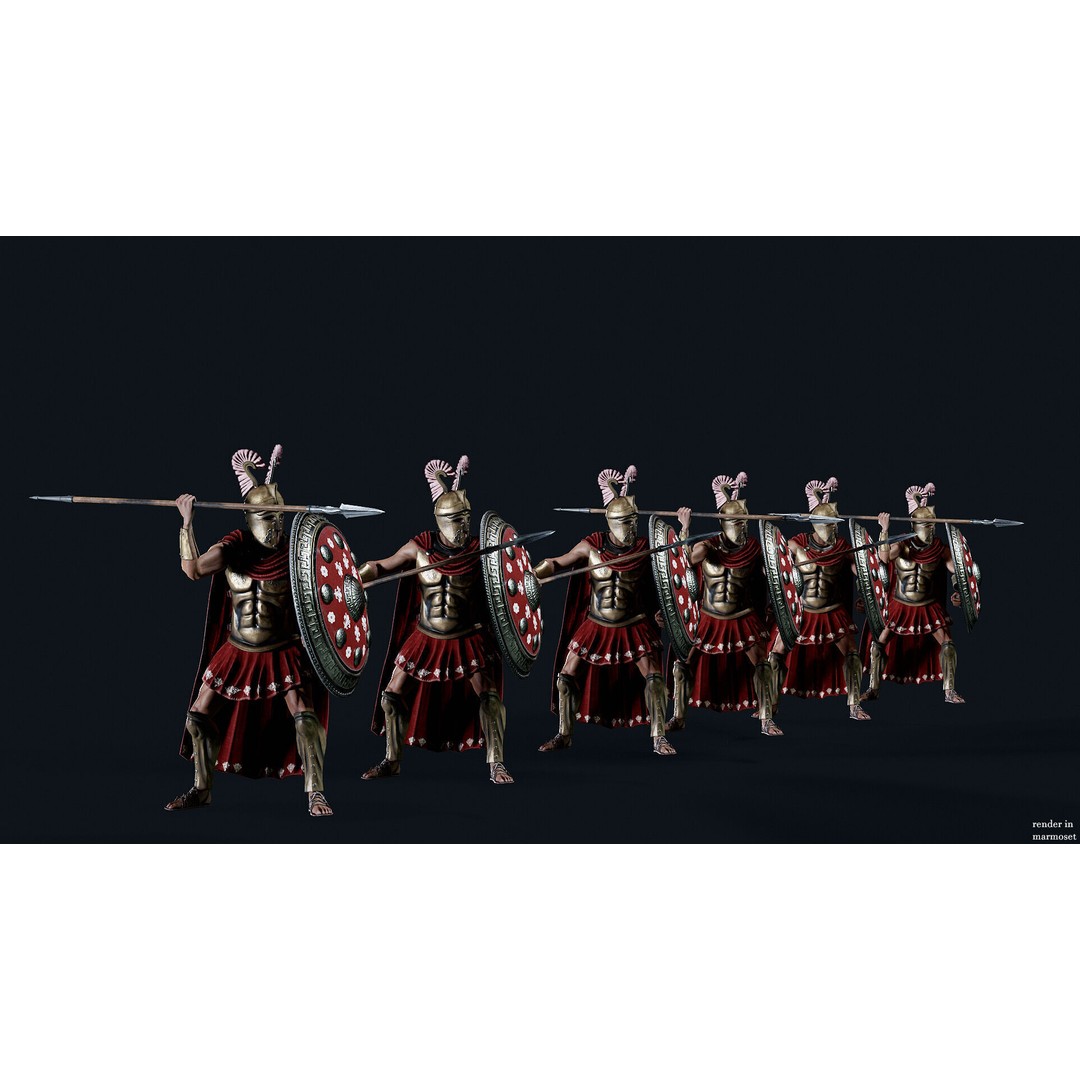 Spartan Royal D 3D Model – Low Poly Game-Ready Character, FBX - View 6