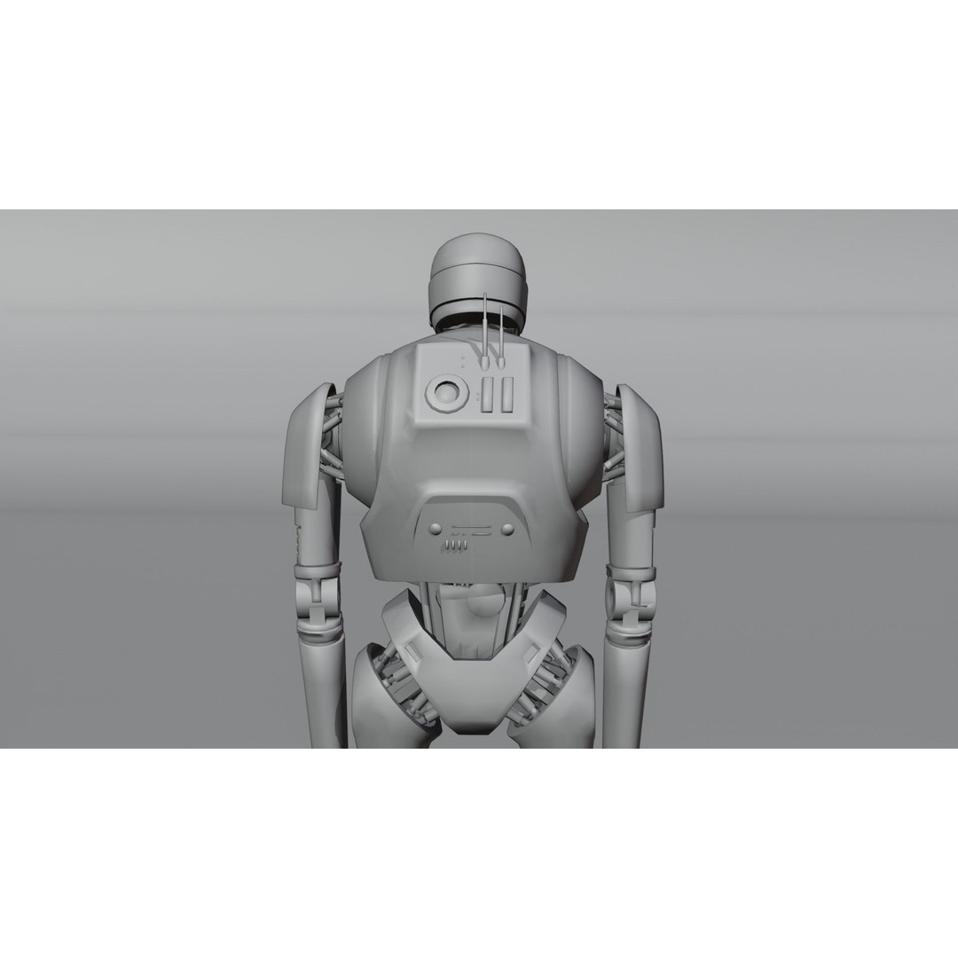K-2SO 3D Model – Low Poly Game-Ready Sci-Fi Droid, FBX - View 11