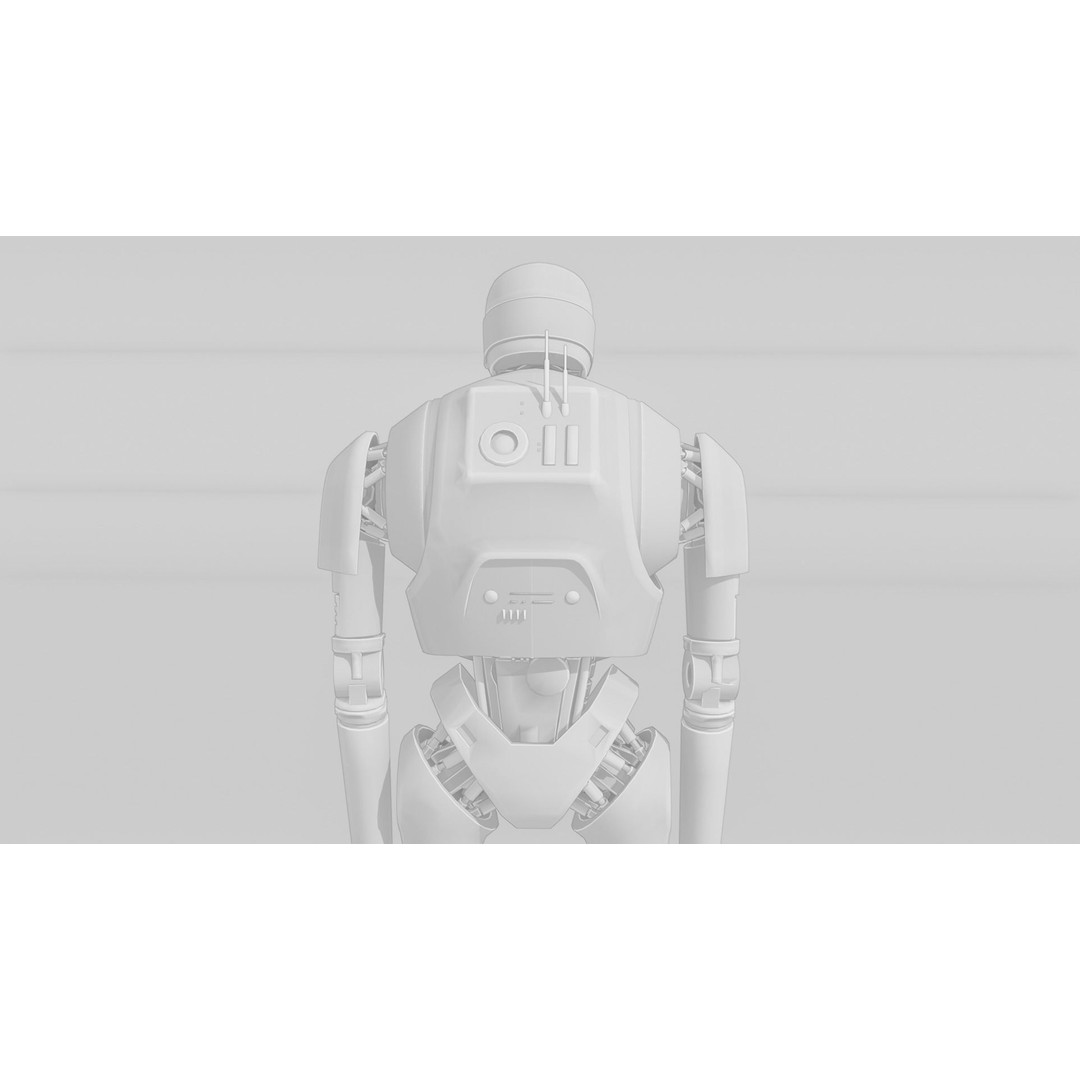 K-2SO 3D Model – Low Poly Game-Ready Sci-Fi Droid, FBX - View 18