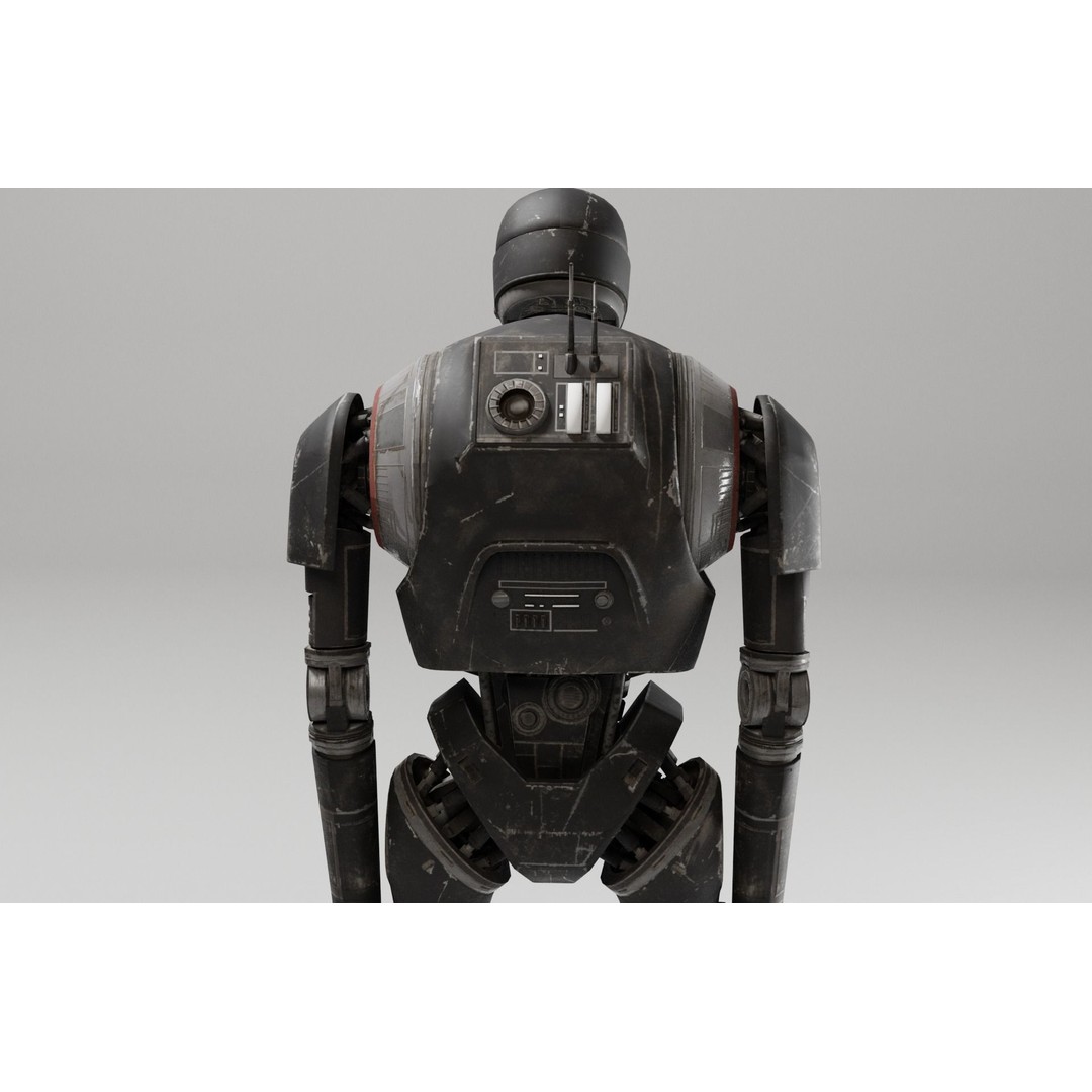 K-2SO 3D Model – Low Poly Game-Ready Sci-Fi Droid, FBX - View 6