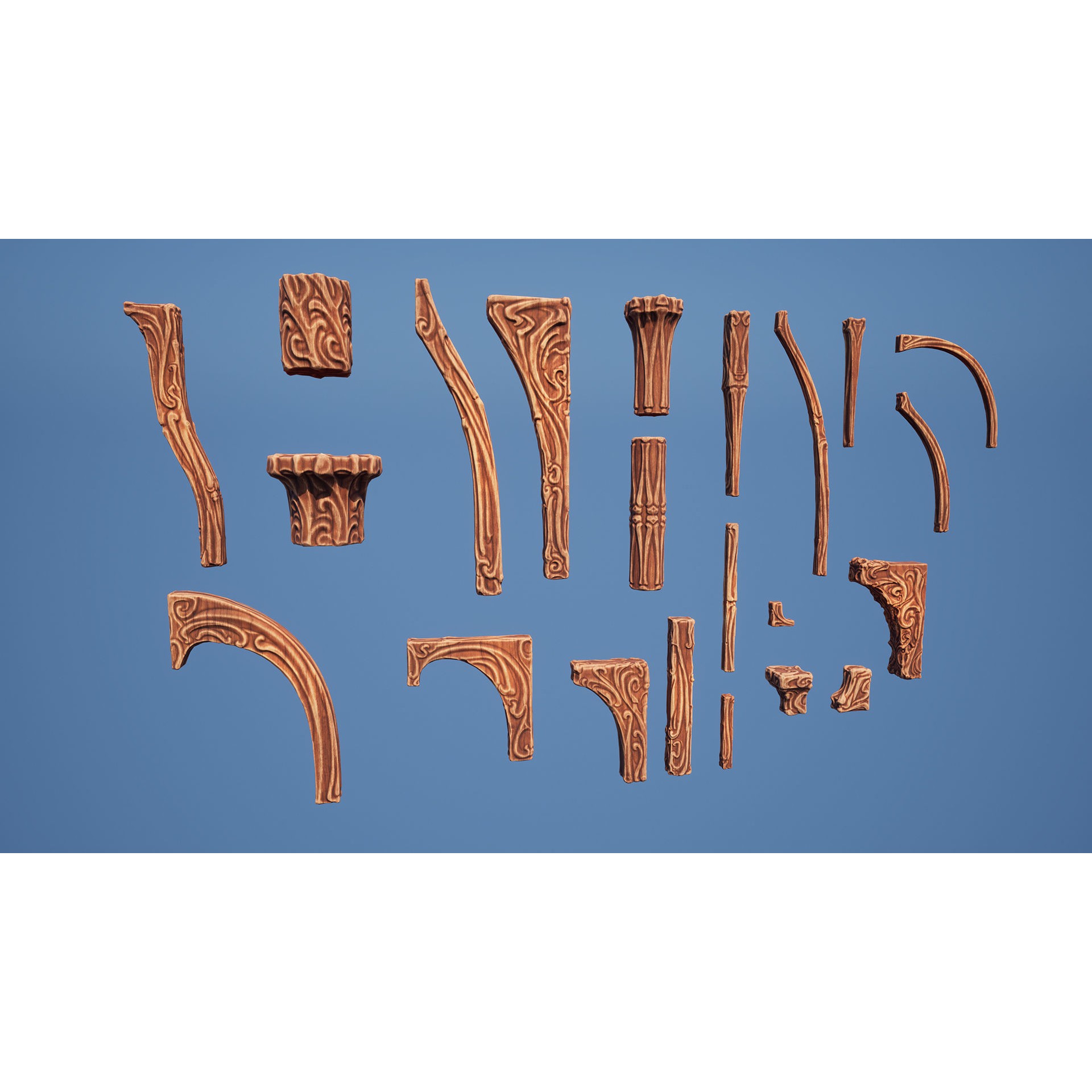 Elven Architecture - Low-Poly Game-Ready 3D Model - View 14