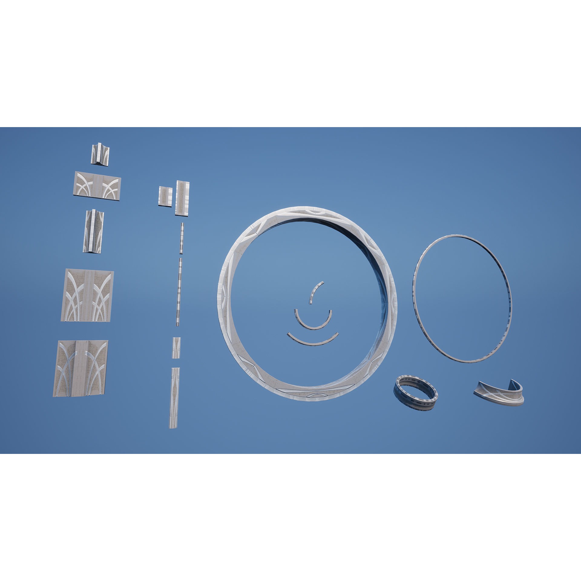 Elven Architecture - Low-Poly Game-Ready 3D Model - View 15