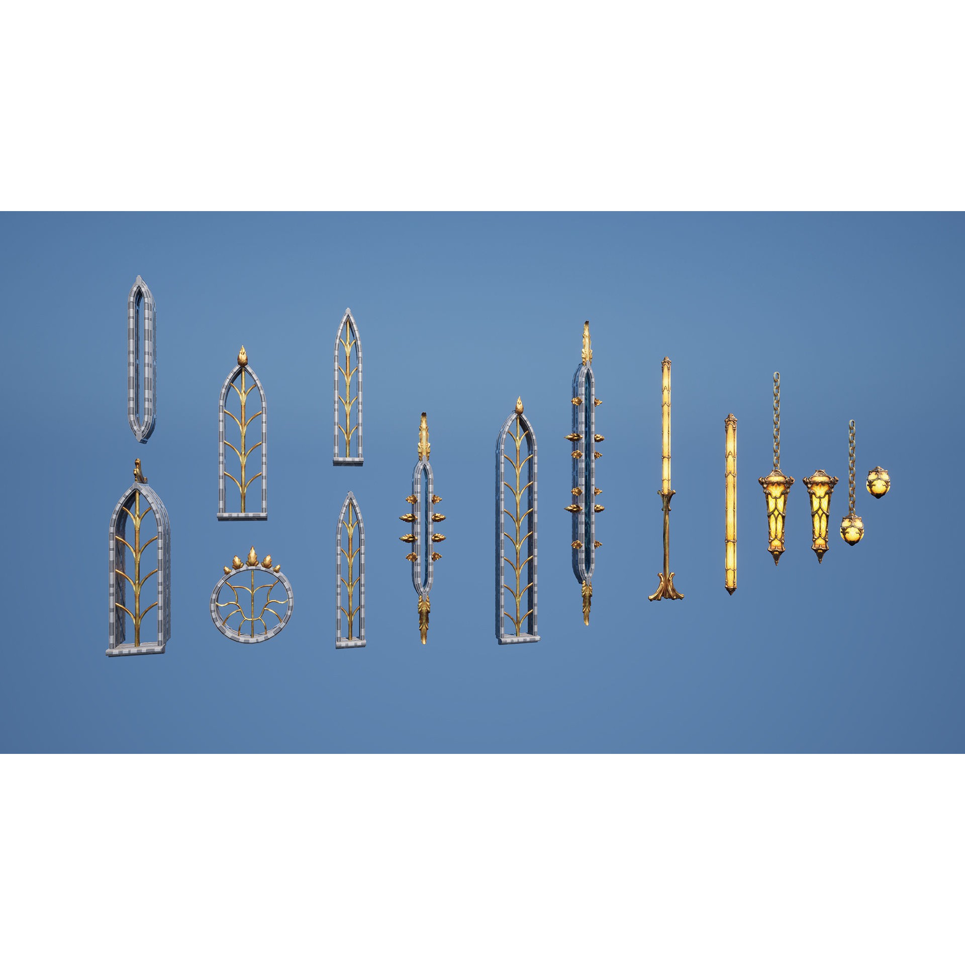 Elven Architecture - Low-Poly Game-Ready 3D Model - View 17