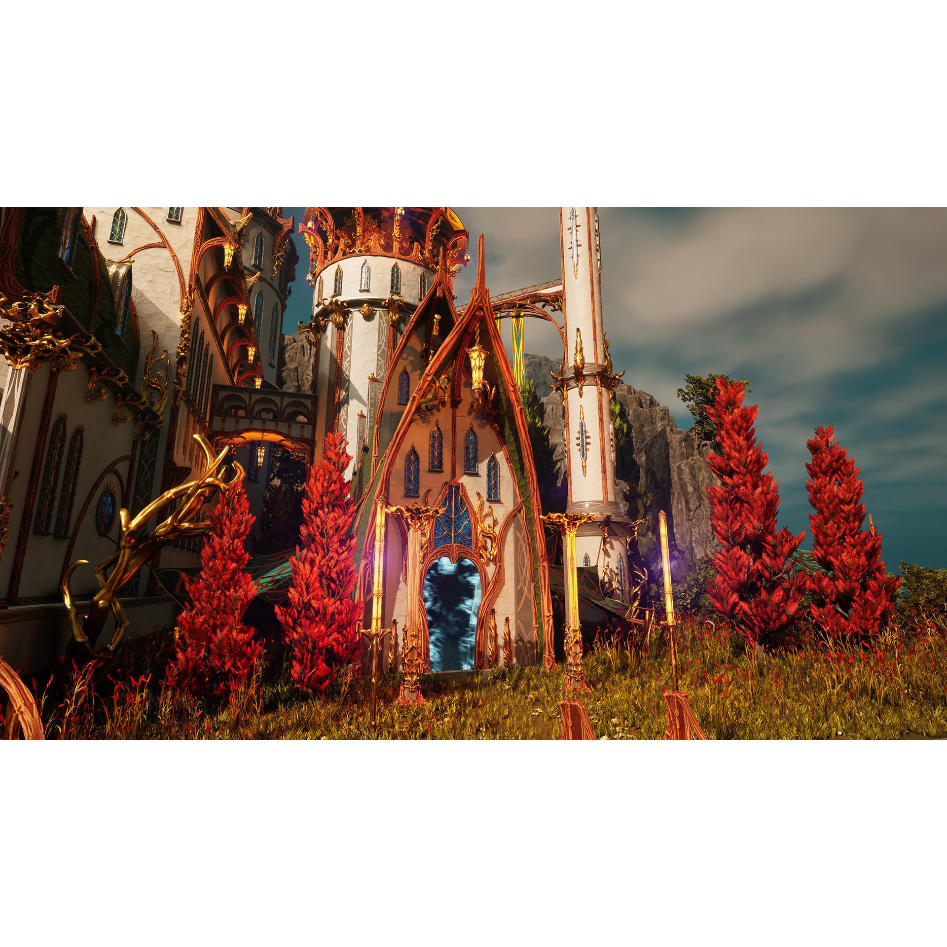 Elven Architecture - Low-Poly Game-Ready 3D Model - View 6