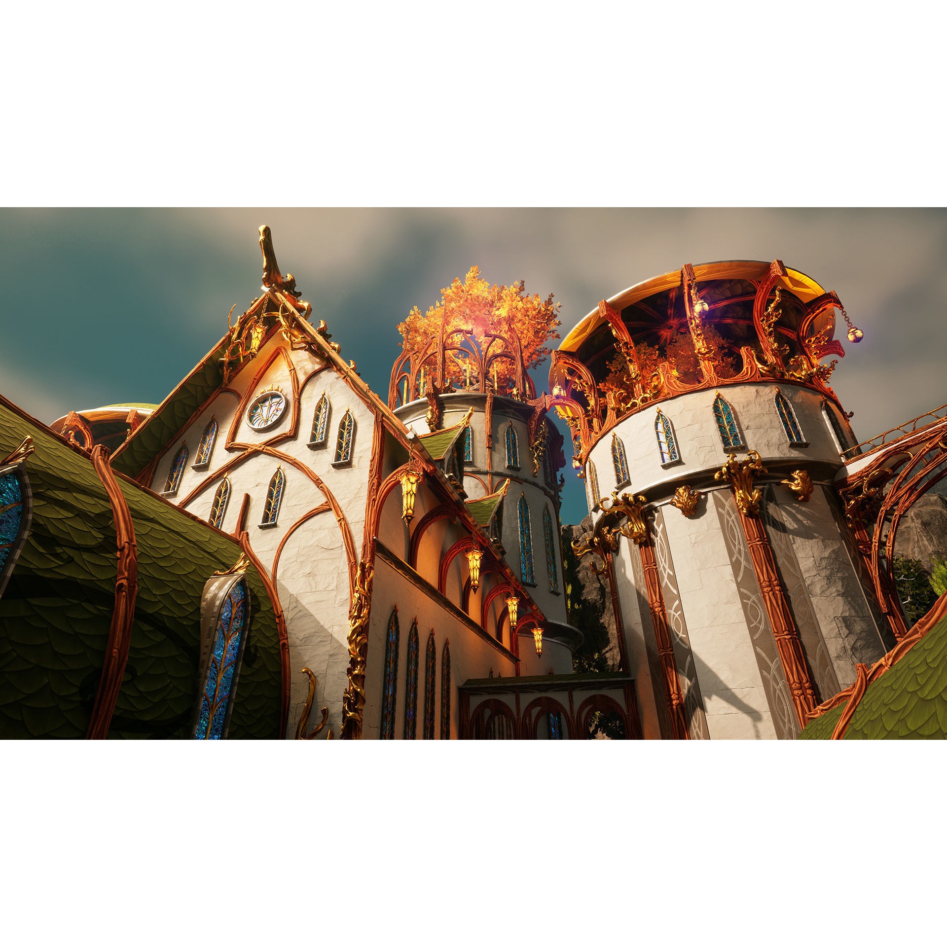 Elven Architecture - Low-Poly Game-Ready 3D Model - View 7