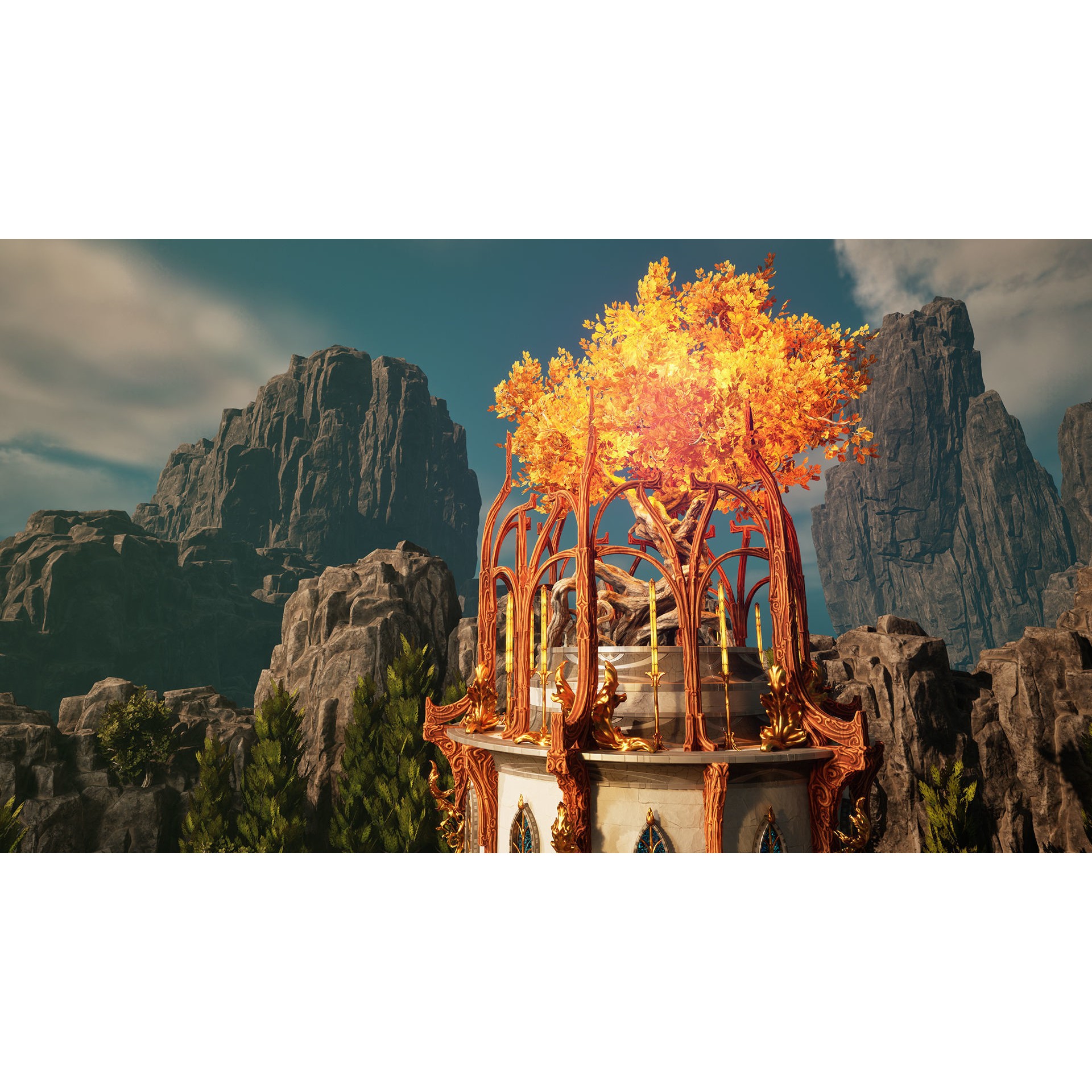 Elven Architecture - Low-Poly Game-Ready 3D Model - View 8