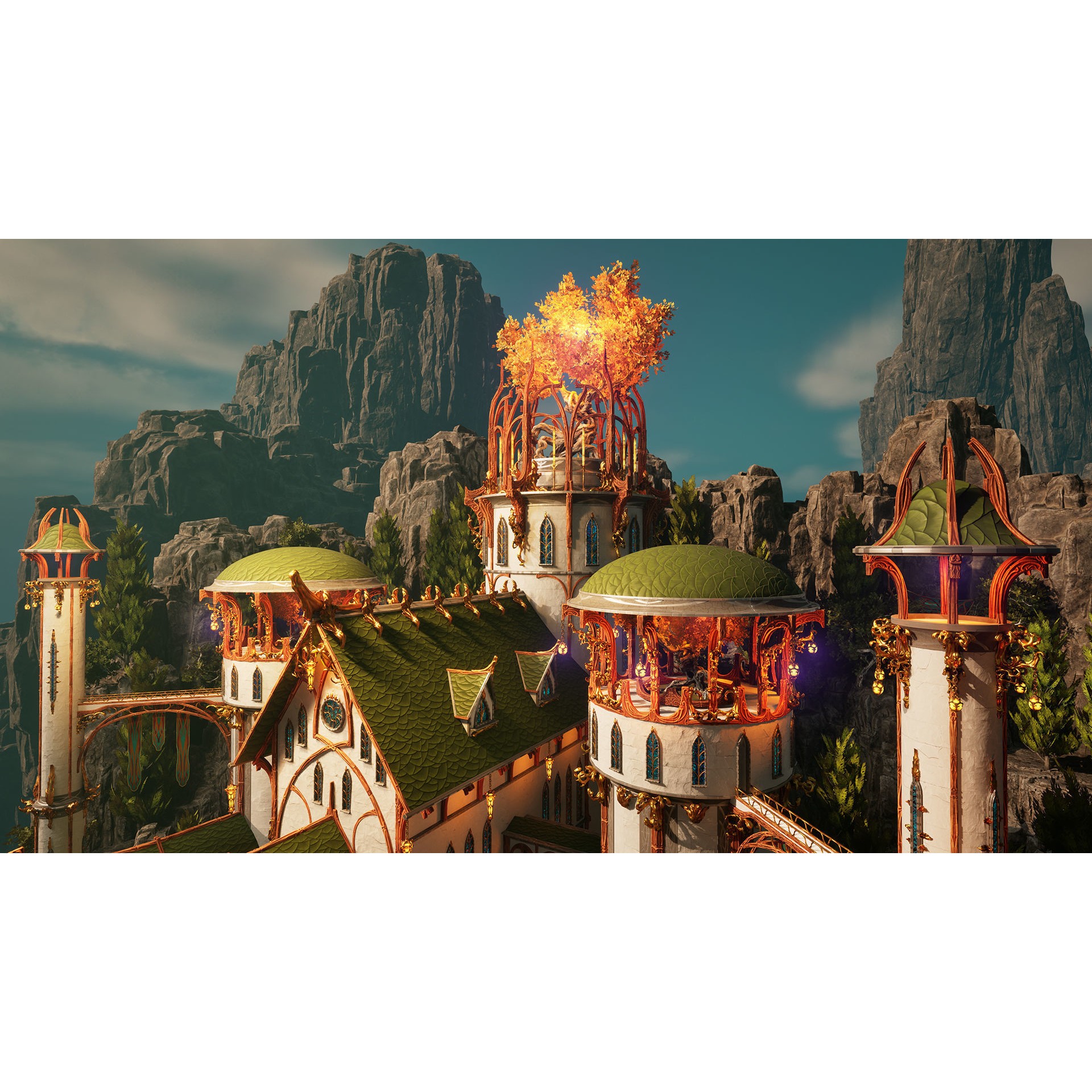 Elven Architecture - Low-Poly Game-Ready 3D Model - View 9