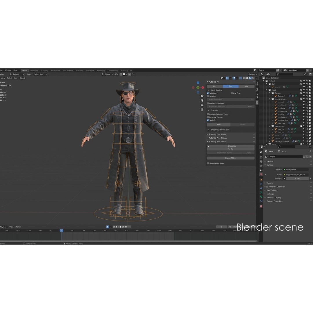 Bandit 3D Model – Low Poly Western Character, Game Ready, FBX