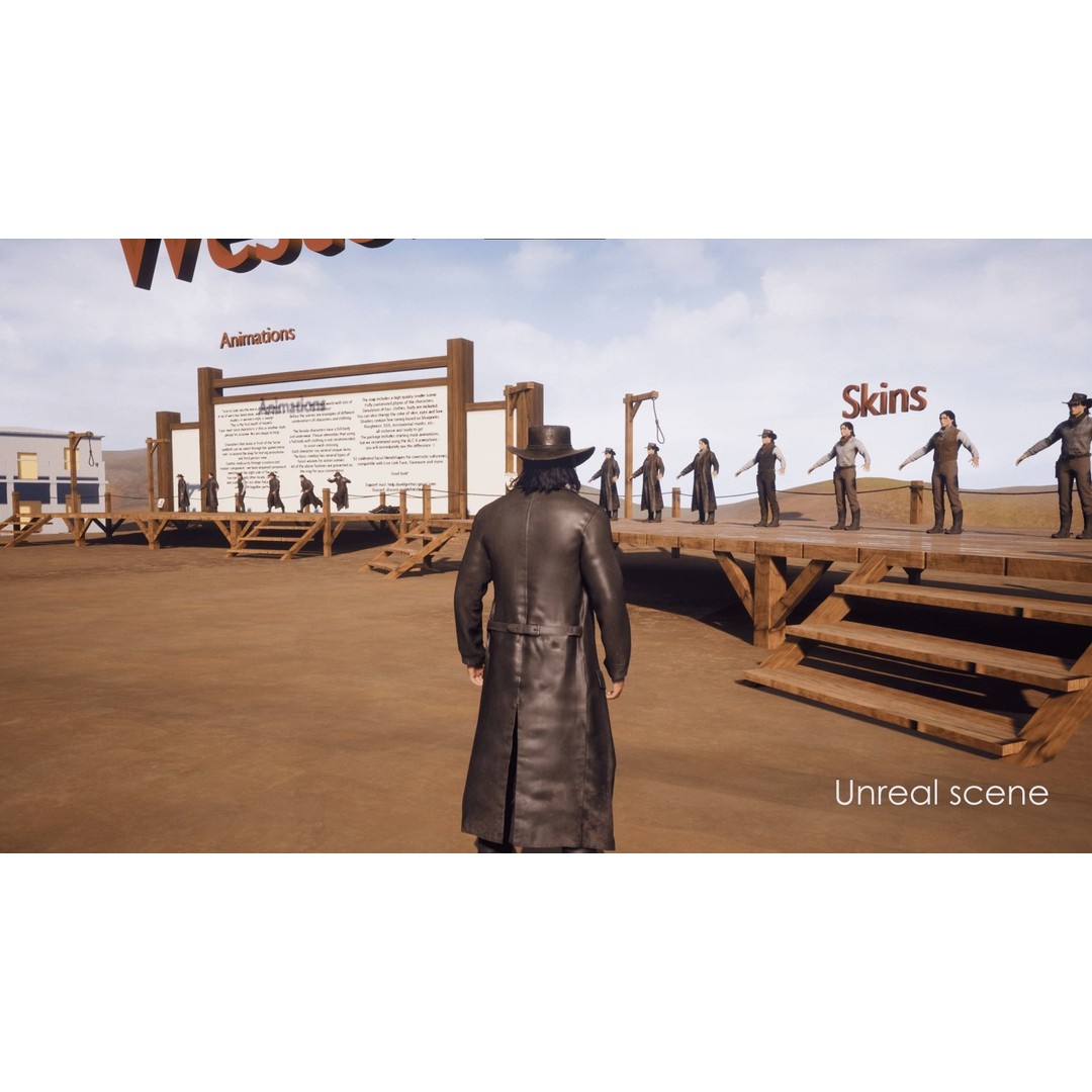 Bandit 3D Model – Low Poly Western Character, Game Ready, FBX - View 15