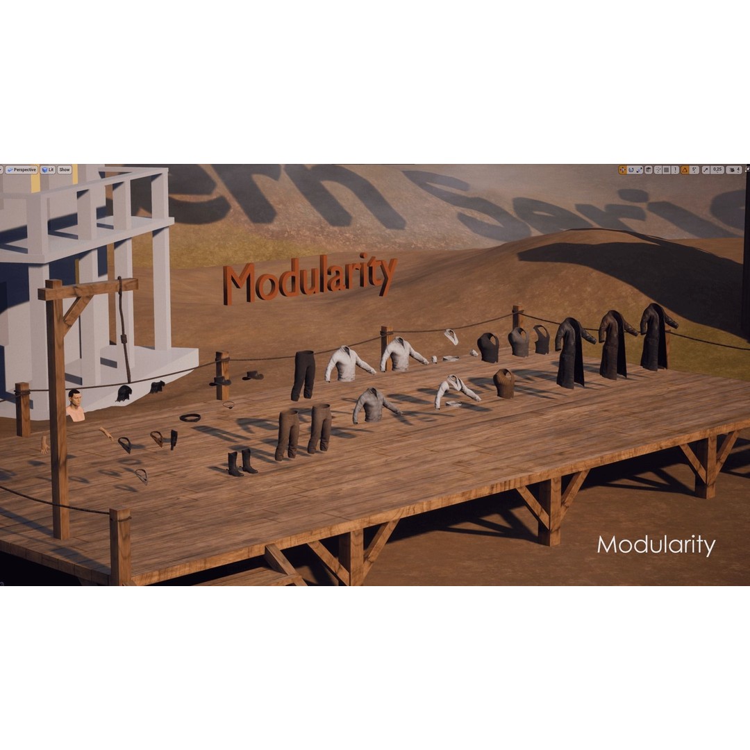 Bandit 3D Model – Low Poly Western Character, Game Ready, FBX - View 18