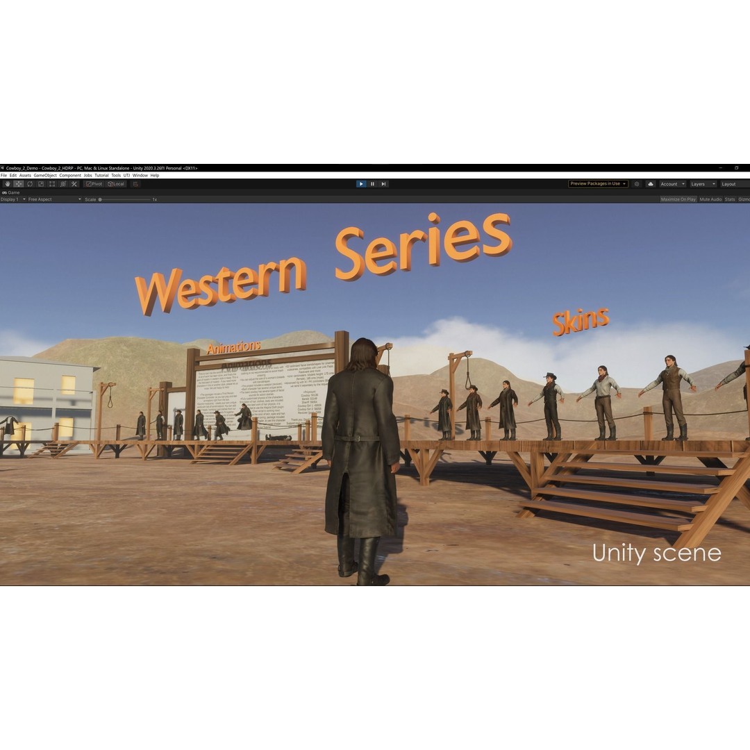 Bandit 3D Model – Low Poly Western Character, Game Ready, FBX - View 20