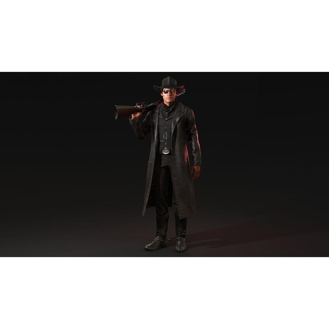 Bandit 3D Model – Low Poly Western Character, Game Ready, FBX - View 3