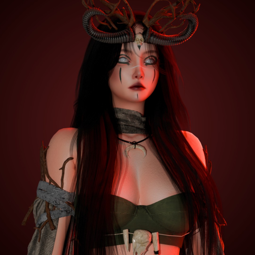 Necromancer 3D Model – Low Poly Game Ready Character, FBX - View 12