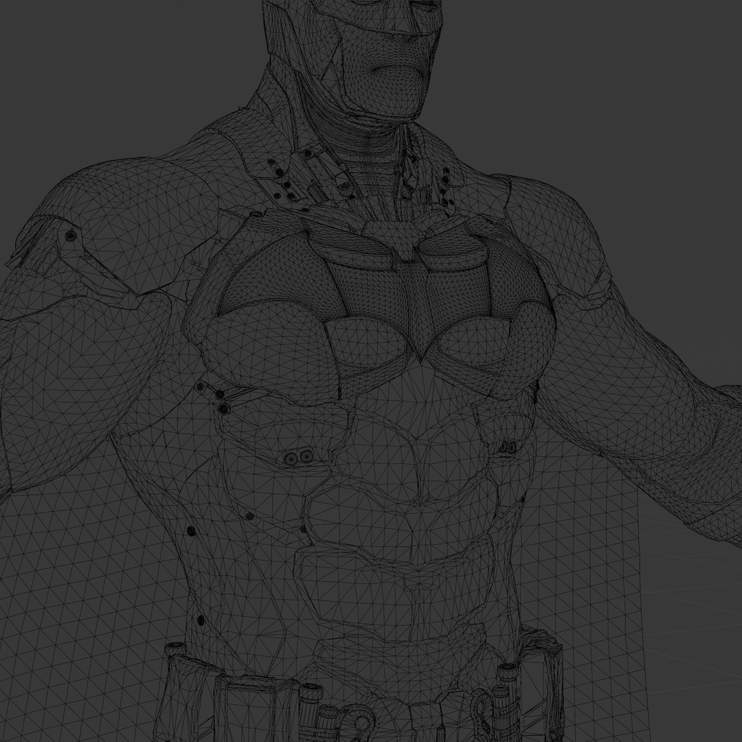 Batman 3D Model – Fully Rigged PBR Character for Animation, FBX, OBJ, Blender - View 14