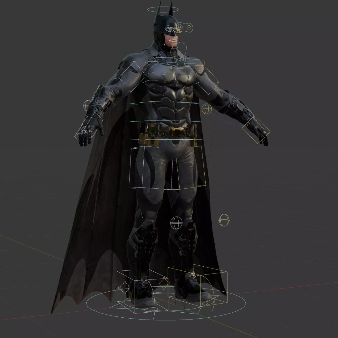 Batman 3D Model – Fully Rigged PBR Character for Animation, FBX, OBJ, Blender - View 2