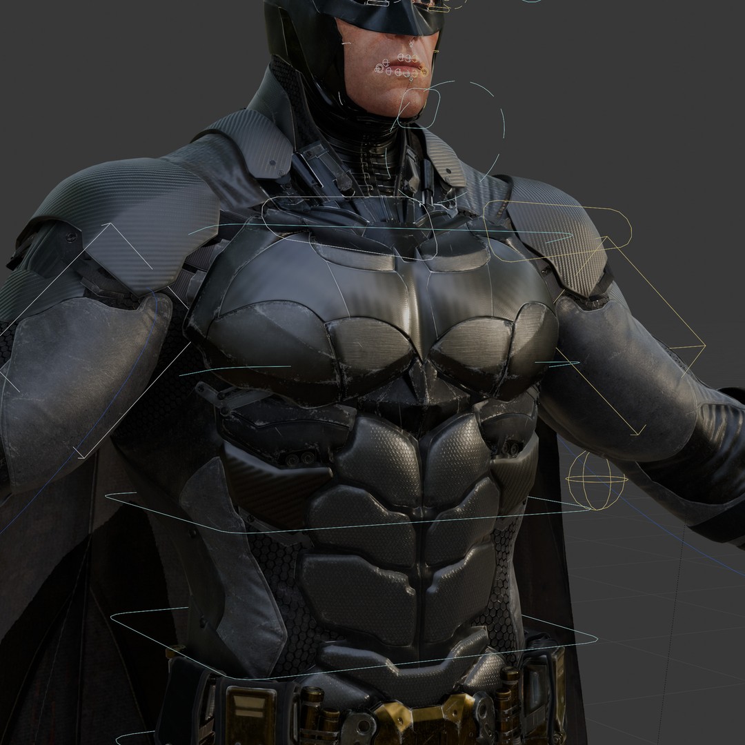 Batman 3D Model – Fully Rigged PBR Character for Animation, FBX, OBJ, Blender - View 6