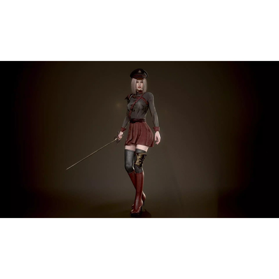 Red Admiral Lady 3D Model – Low Poly Rigged Character for Unity & UE5 - View 12