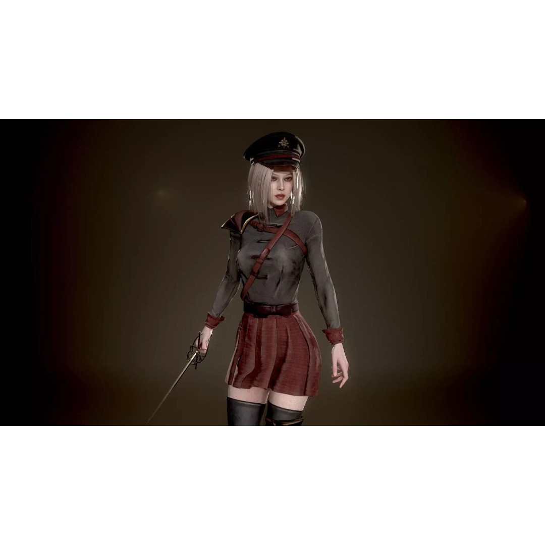 Red Admiral Lady 3D Model – Low Poly Rigged Character for Unity & UE5 - View 13