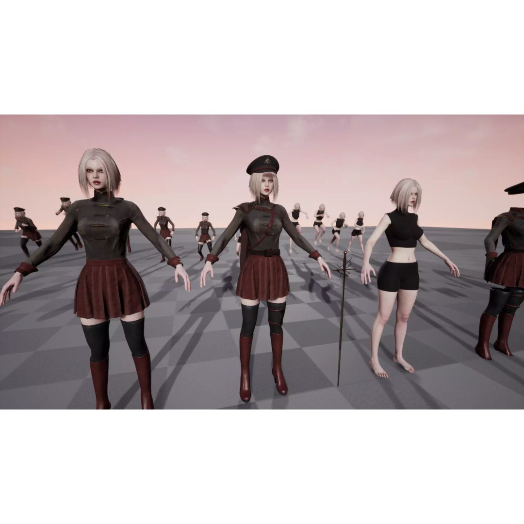 Red Admiral Lady 3D Model – Low Poly Rigged Character for Unity & UE5 - View 19