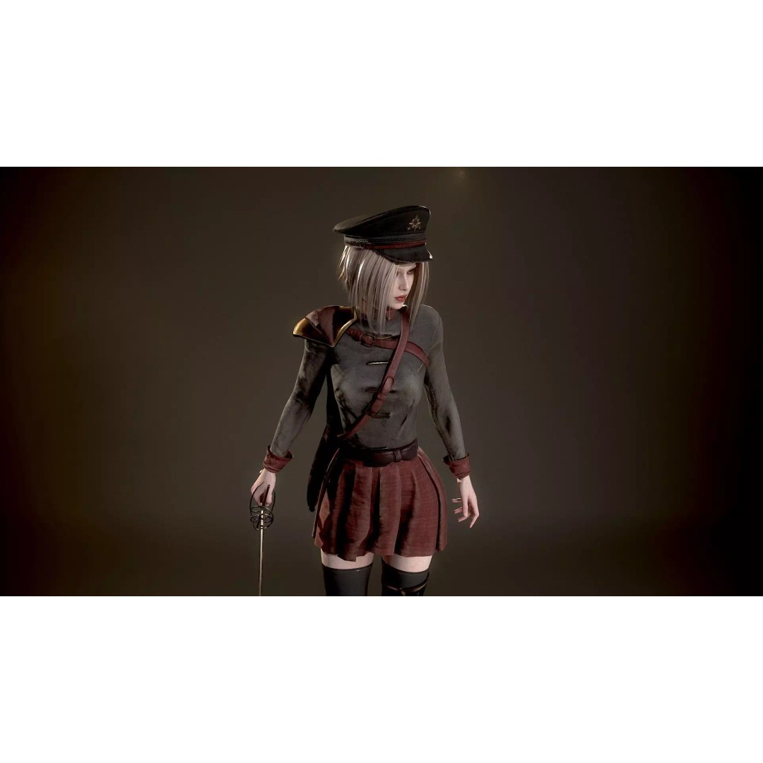 Red Admiral Lady 3D Model – Low Poly Rigged Character for Unity & UE5 - View 4