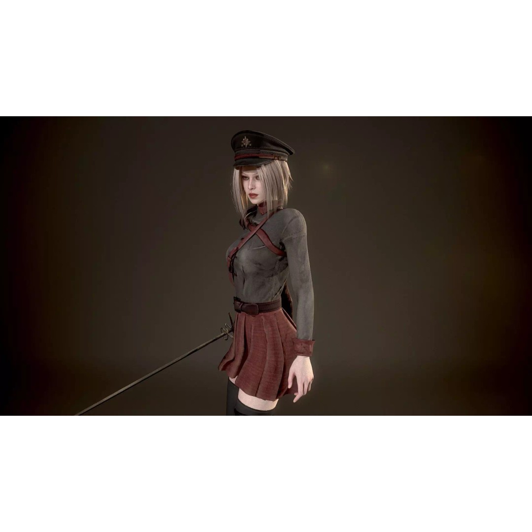 Red Admiral Lady 3D Model – Low Poly Rigged Character for Unity & UE5 - View 5