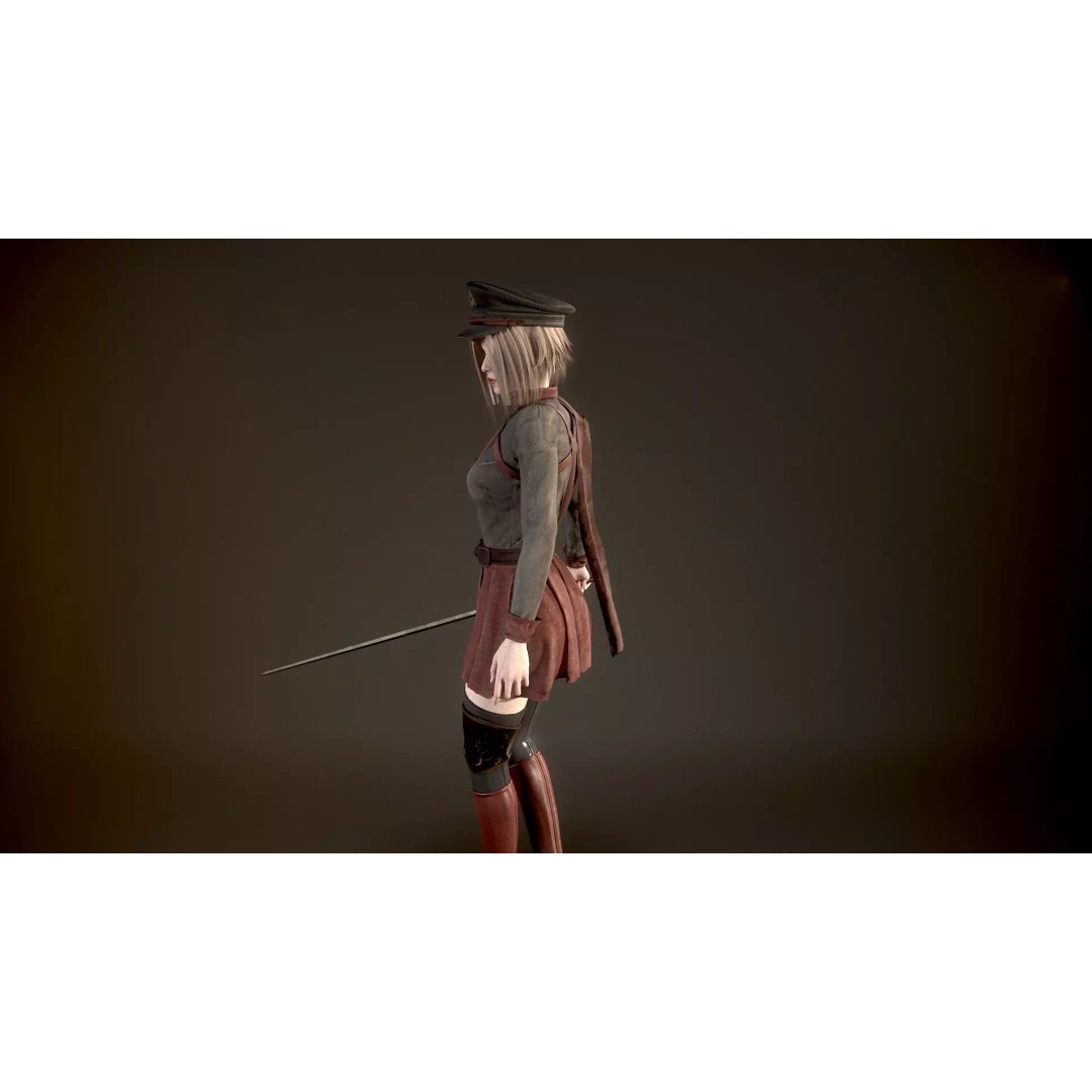 Red Admiral Lady 3D Model – Low Poly Rigged Character for Unity & UE5 - View 8