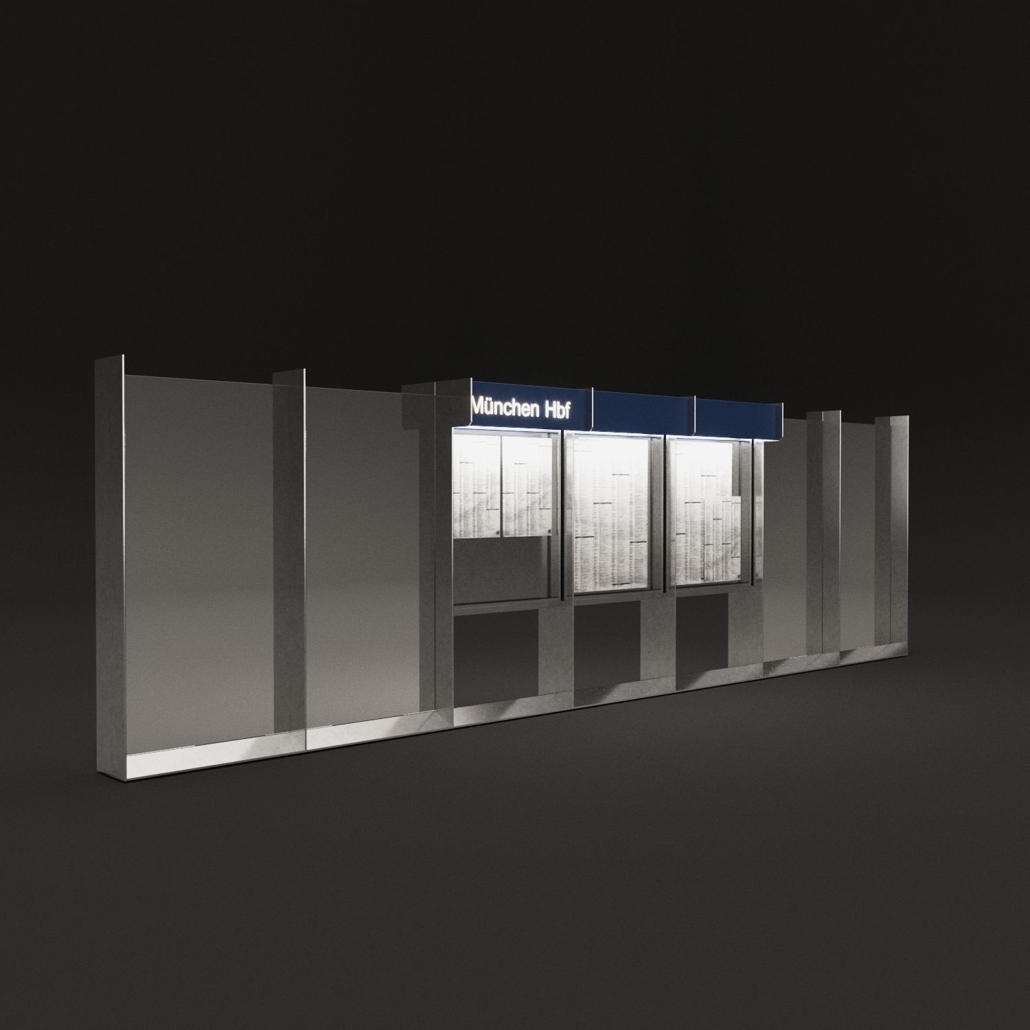 Munich Central Train Station - High-Detail 3D Model - View 11