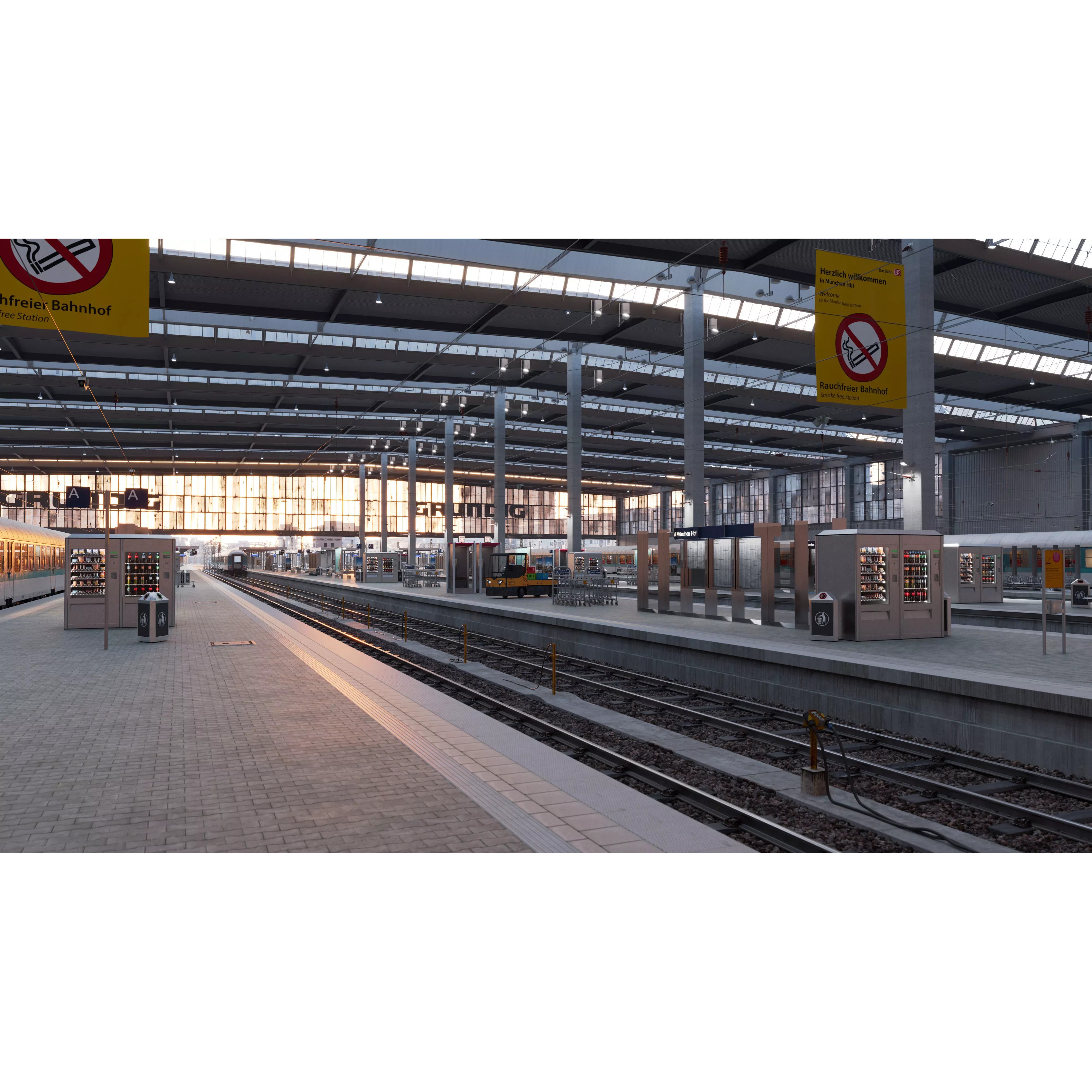 Munich Central Train Station - High-Detail 3D Model - View 2
