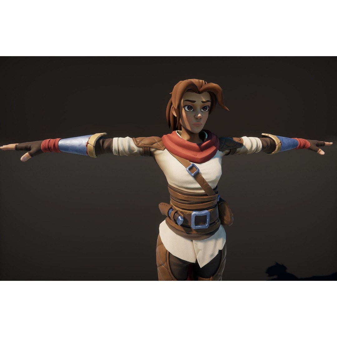 Stylized Fantasy Characters 3D Model – Low Poly, Rigged, FBX